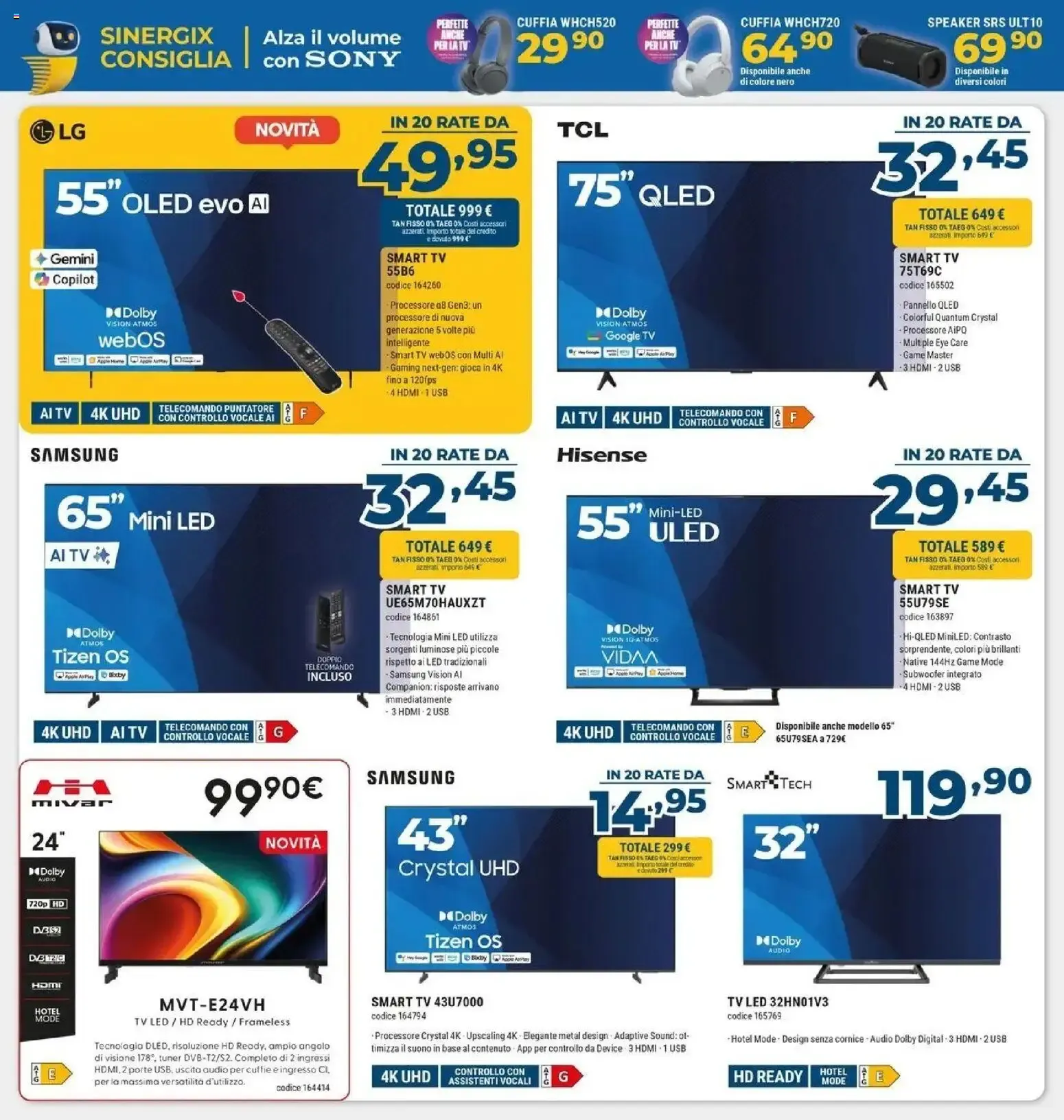 Sinergy: ALTA TECNOLOGIA, ZERO PENSIERI TASSO ZERO da 2 ottobre a 21 ottobre di 2026 - Pagina del volantino 10