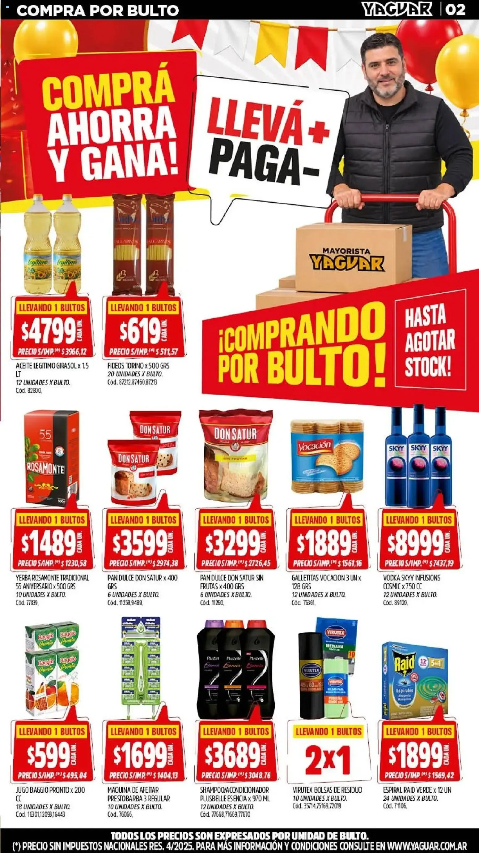 Ofertas de MAYORISTA YAGUAR EL CUMPLE DEL AÑO 38 19 de octubre al 25 de octubre 2026 - Página 2 del catálogo