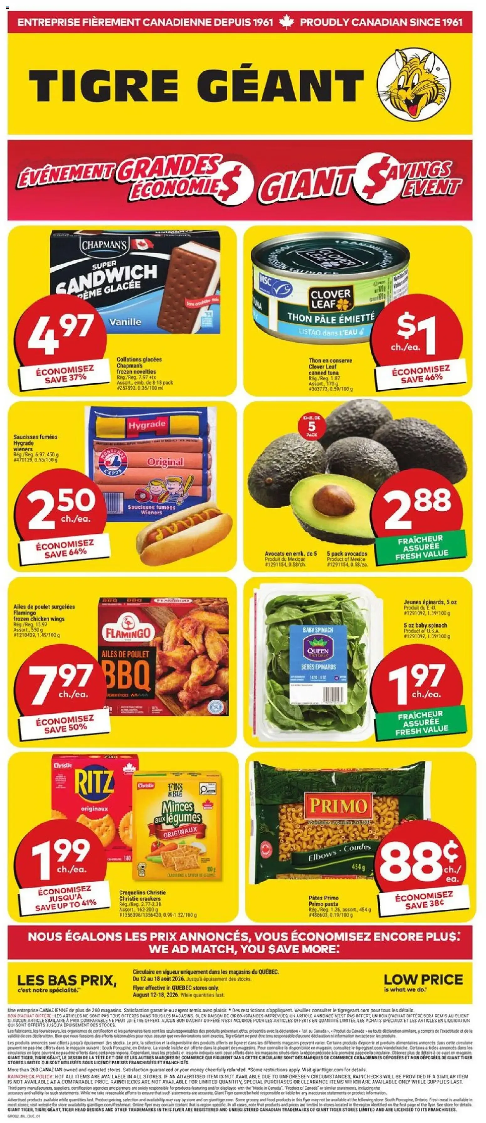 Giant Tiger Flyer | from Aug 12, 2026 | Weekly deals from August 12 to August 18 2026 - flyer page 1