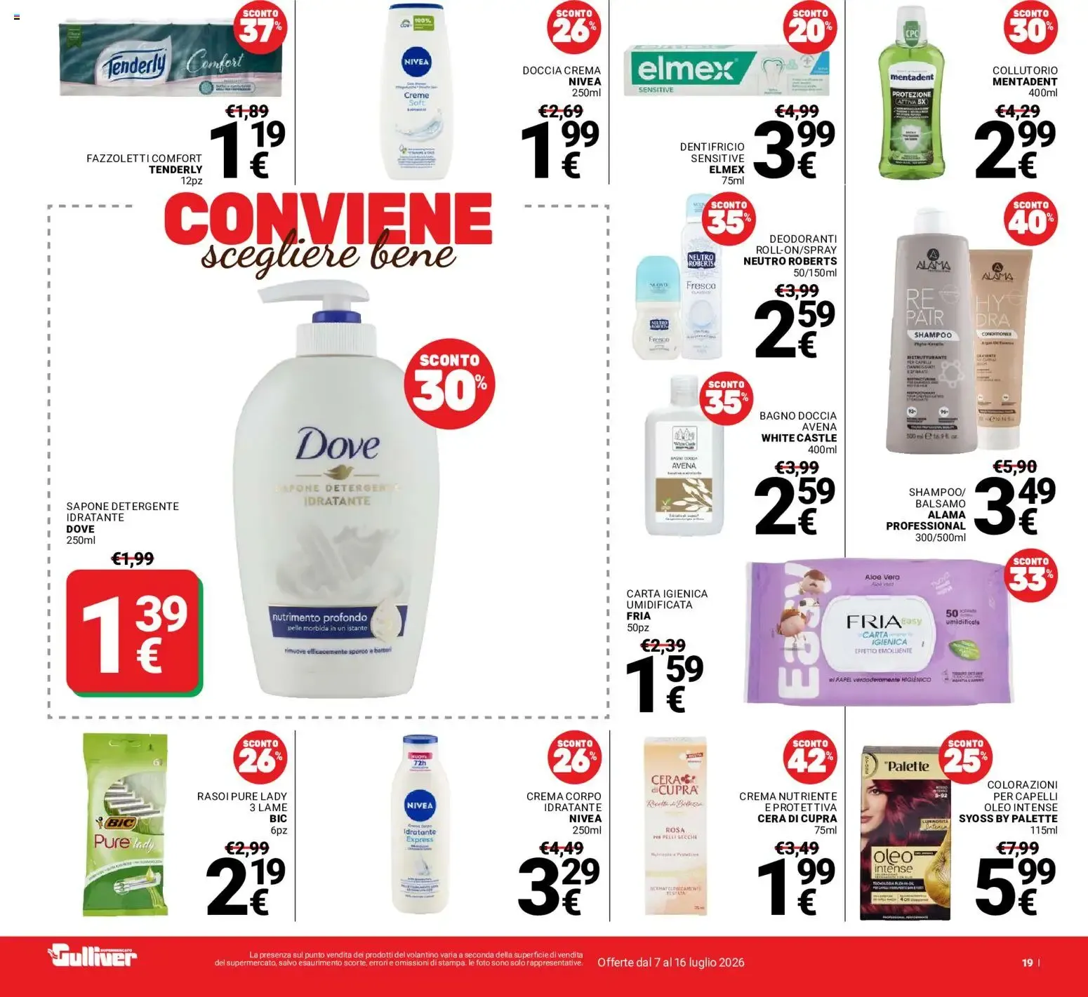 Gulliver Supermercato: SOTTOCOSTO 10 giorni di offerte da 7 luglio a 16 luglio di 2026 - Pagina del volantino 19