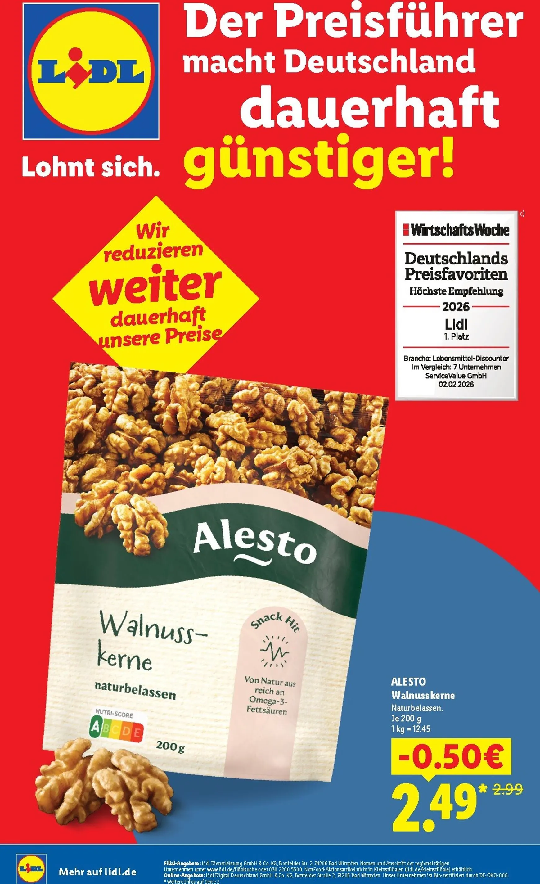 Lidl - Der Preisführer macht Deutschland Prospekt – von Mittwoch 01.07.2026 bis Montag 31.08.2026 von 1. Juli bis 31. August 2026 - Prospekt seite 1