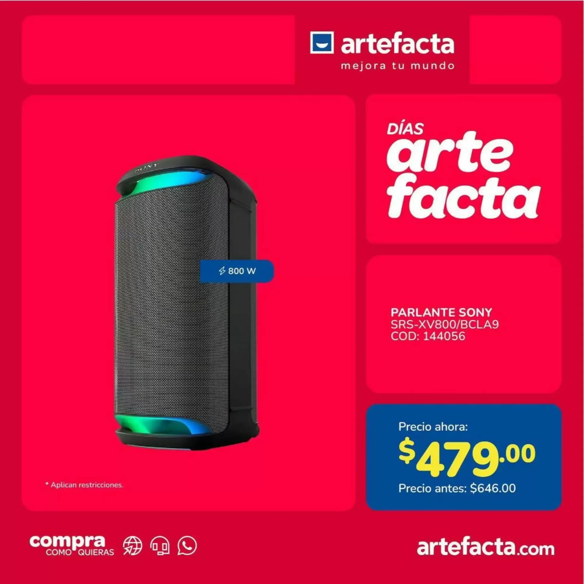 Catalogo de Días Artefacta 3 de septiembre al 18 de septiembre 2026 - Pag 1