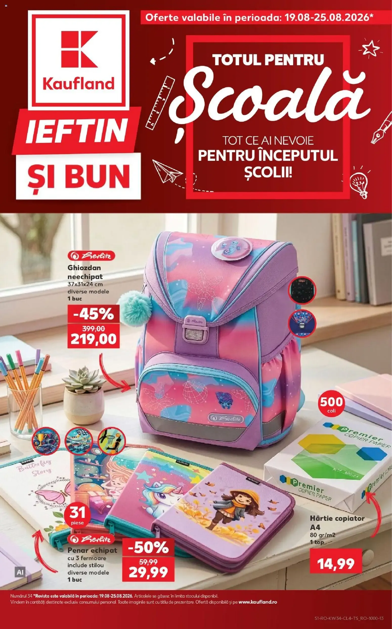 Catalog Kaufland Ofertas Vuelta al Cole de la 19 august până la 25 august 2026 - Revista Pagina 1