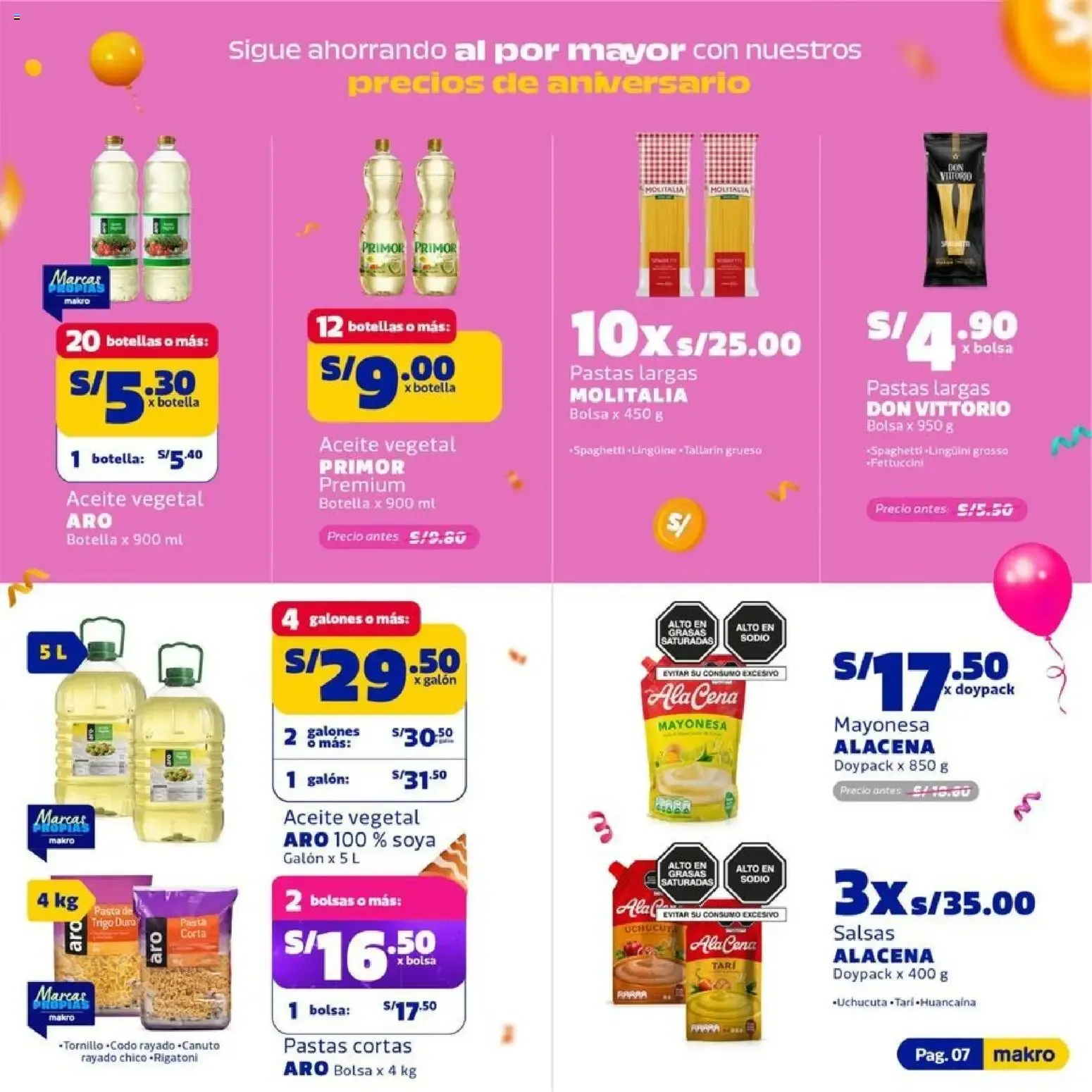 Catalogo de Precios Cumpleañeros Makro 14 de julio al 29 de julio 2026 - Pag 7