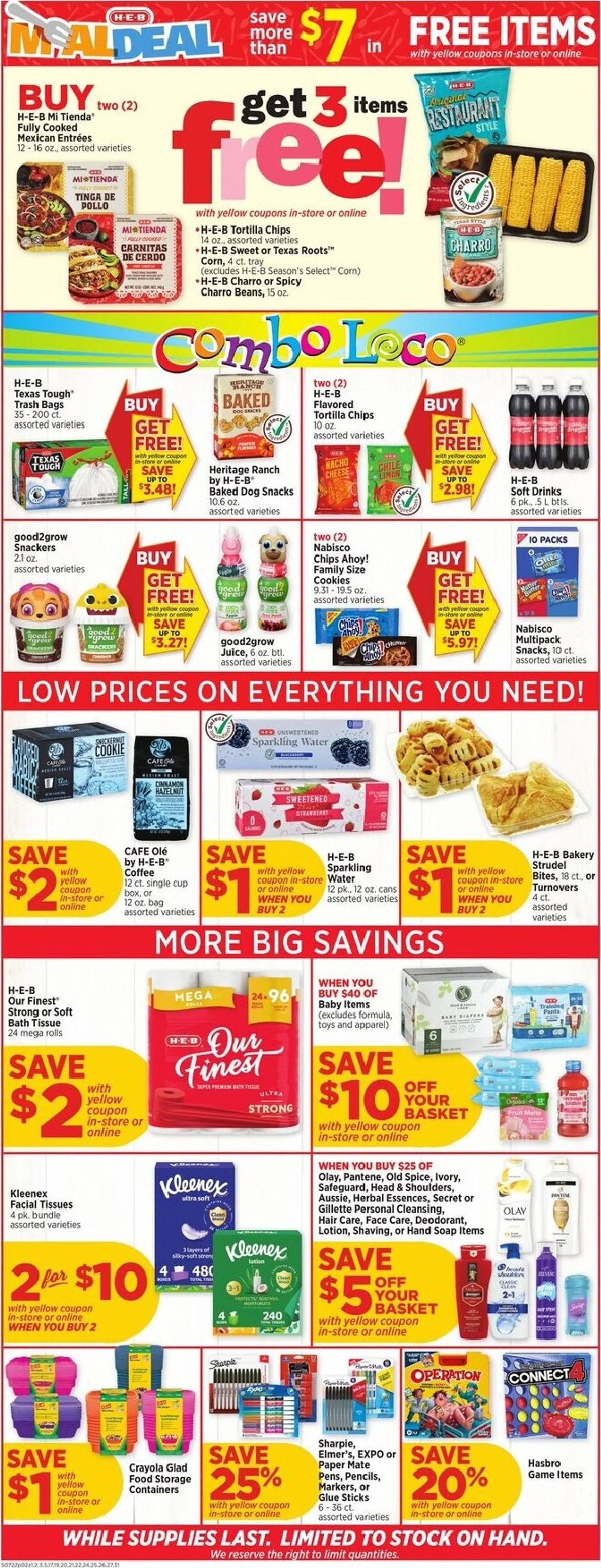 Weekly ad Current H-E-B leaflet valid from Wednesday 07/22/2026 to Tuesday 07/28/2026 from July 22 to July 28 2026 - Page 2
