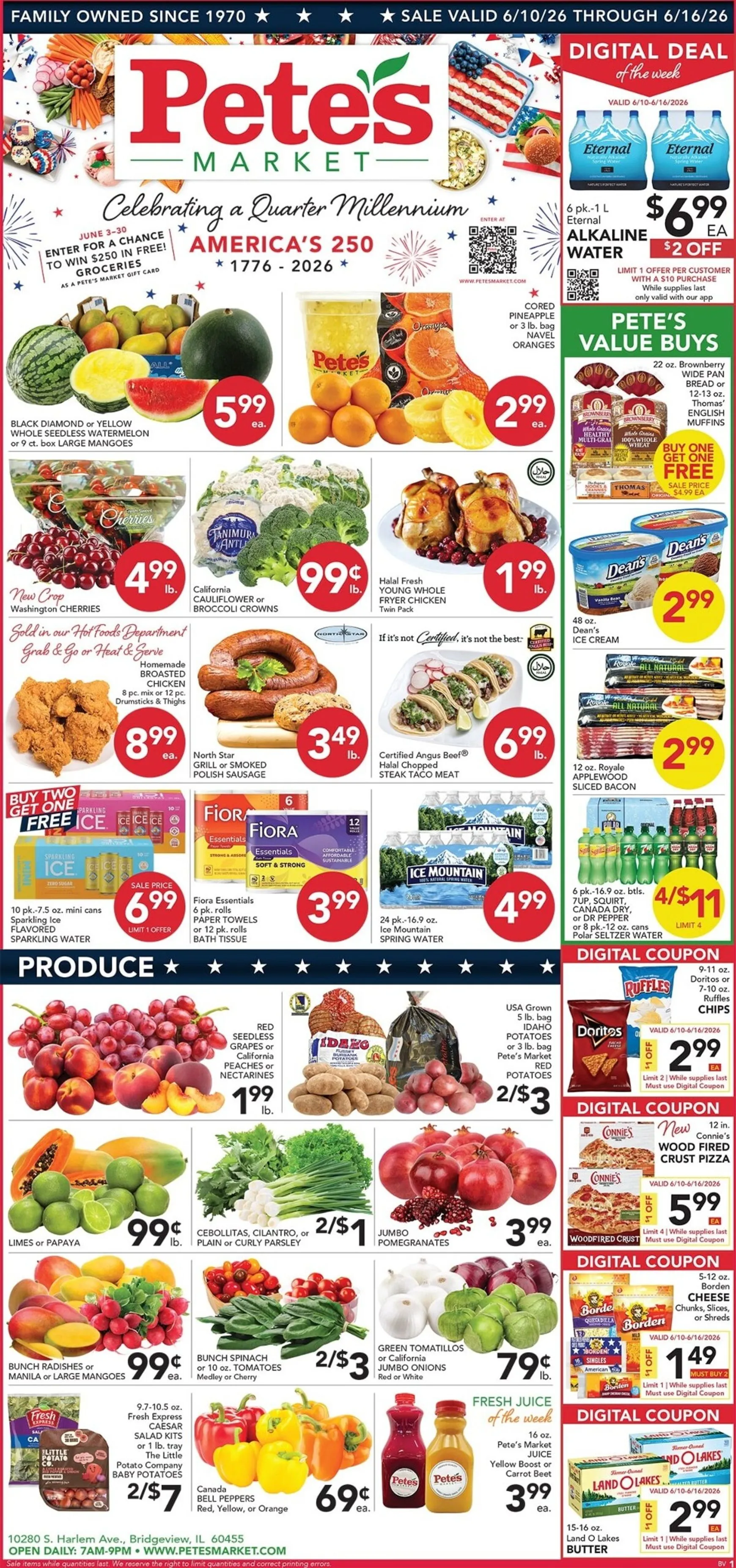 Weekly ad Future Pete's Fresh Market - Bridgeview flyer valid from Wednesday 06/10/2026 to Tuesday 06/16/2026 from June 10 to June 16 2026 - Page 1