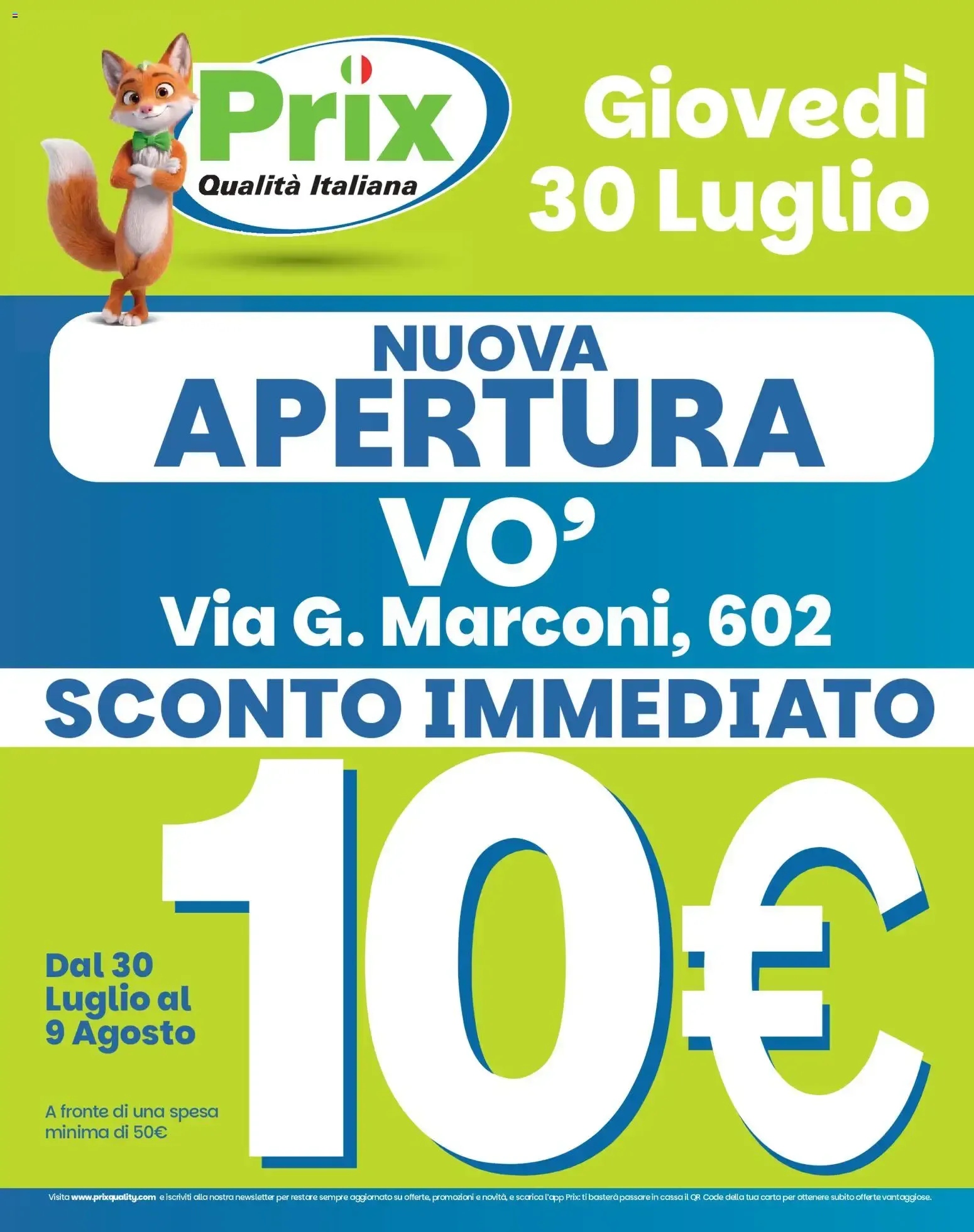 Nuova Apertura Prix Vo' da 30 luglio a 9 agosto di 2026 - Pagina del volantino 1