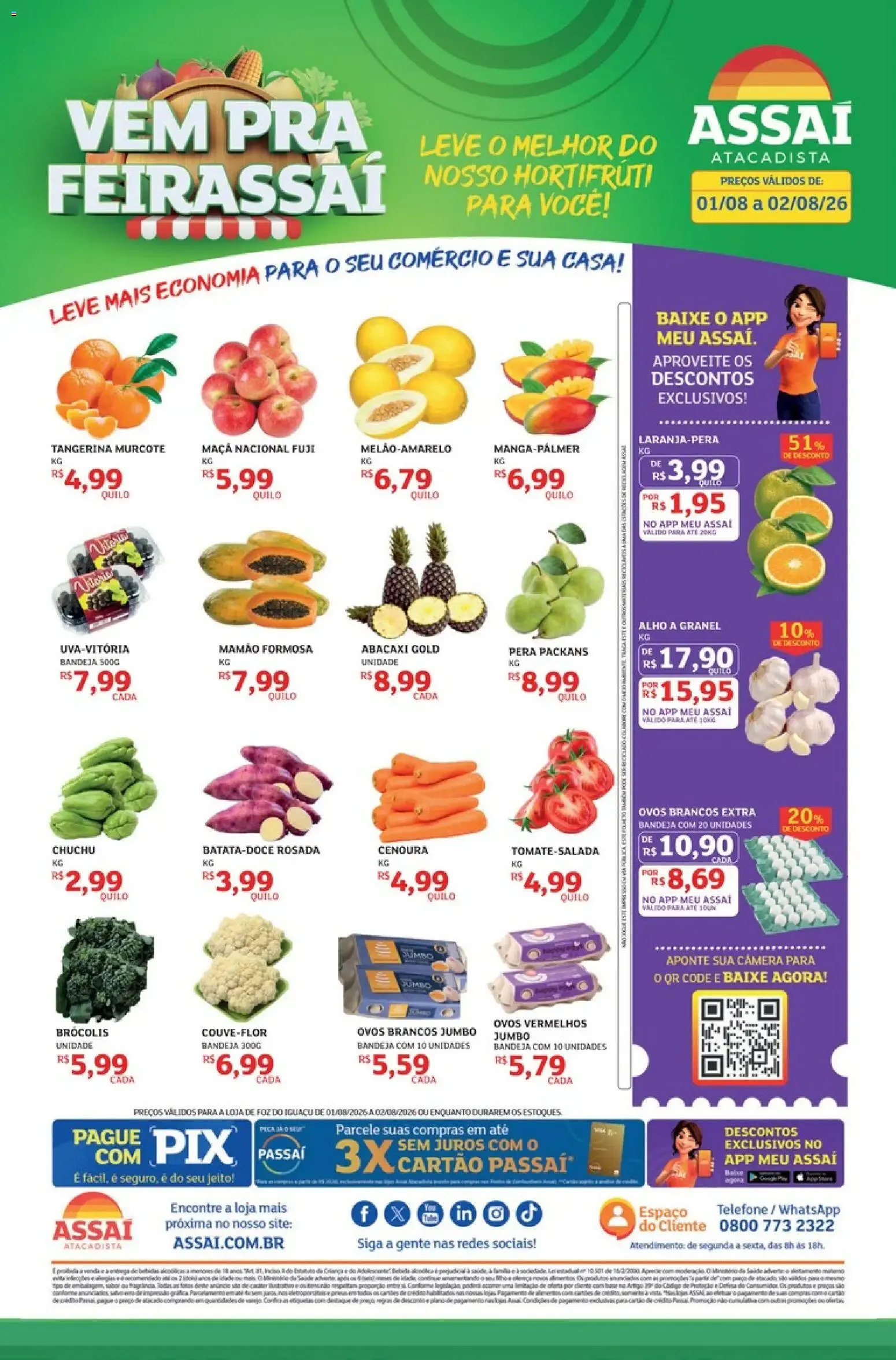 Encarte de Assaí Atacadista ofertas - PR de 01/08/2026 | Promoções Online 1 de agosto até 2 de agosto 2026 - Pagina 1