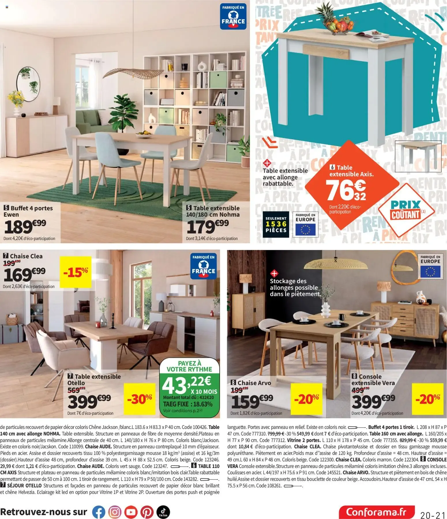 Conforama - Rentrée à Prix Coûtant du 21 juillet au 24 août 2026 - Catalogue page 21