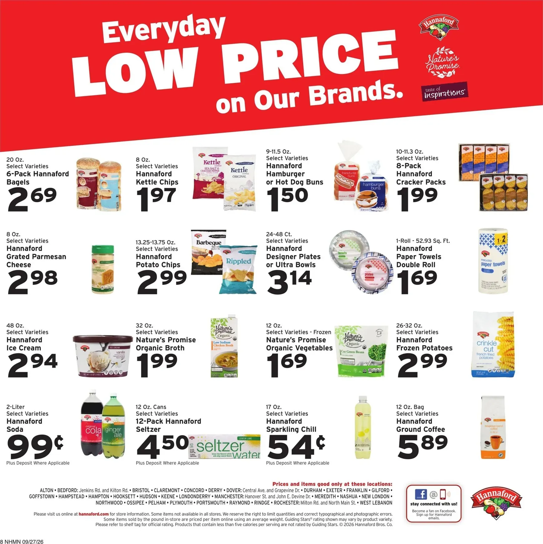 Weekly promotion Fall into savings with Our Brands. spanning from September 27 to October 3 2026 - Page 8 for Catalogue 365
