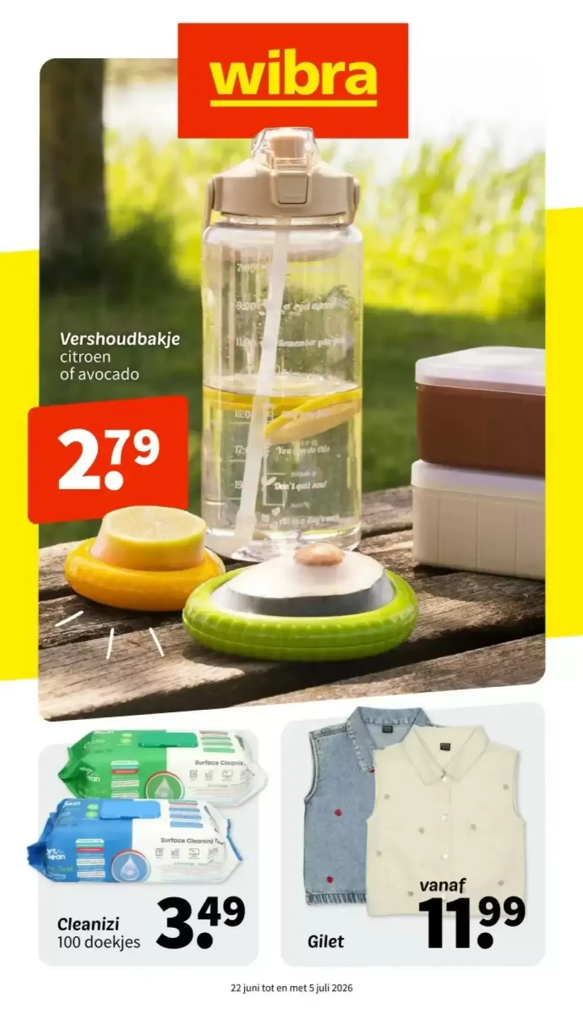 Wibra Folder Week 26 – 22.06.2026 – 05.07.2026 van 22 juni tot 5 juli 2026 - Folder pagina 1