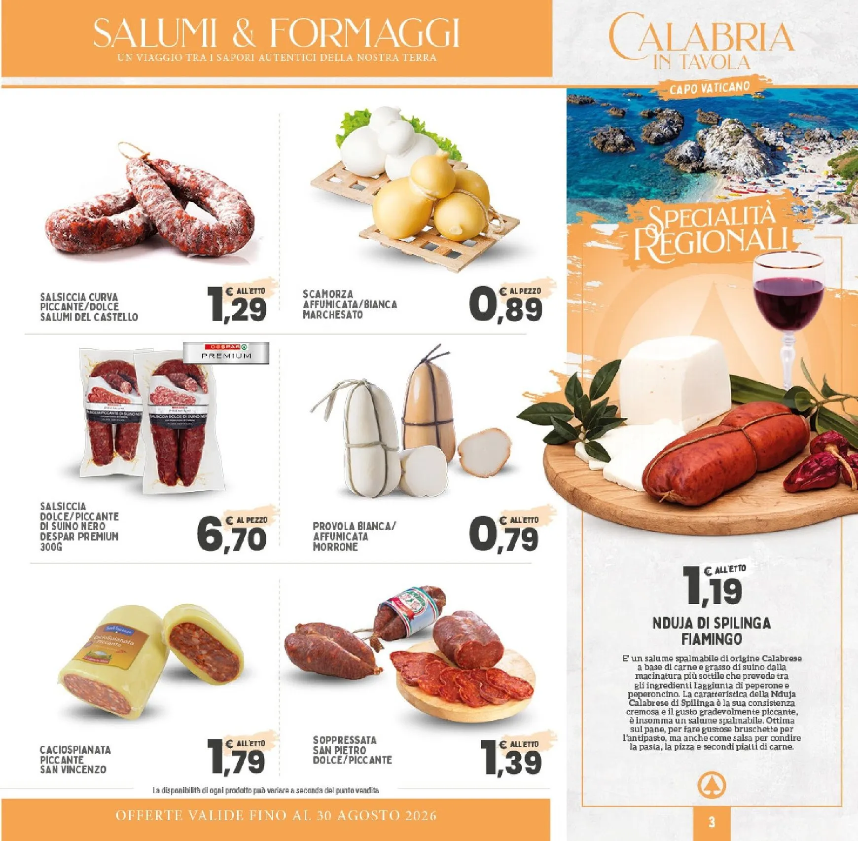 Specialità Regionali Calabria in Tavola da 20 luglio a 30 agosto di 2026 - Pagina del volantino 3