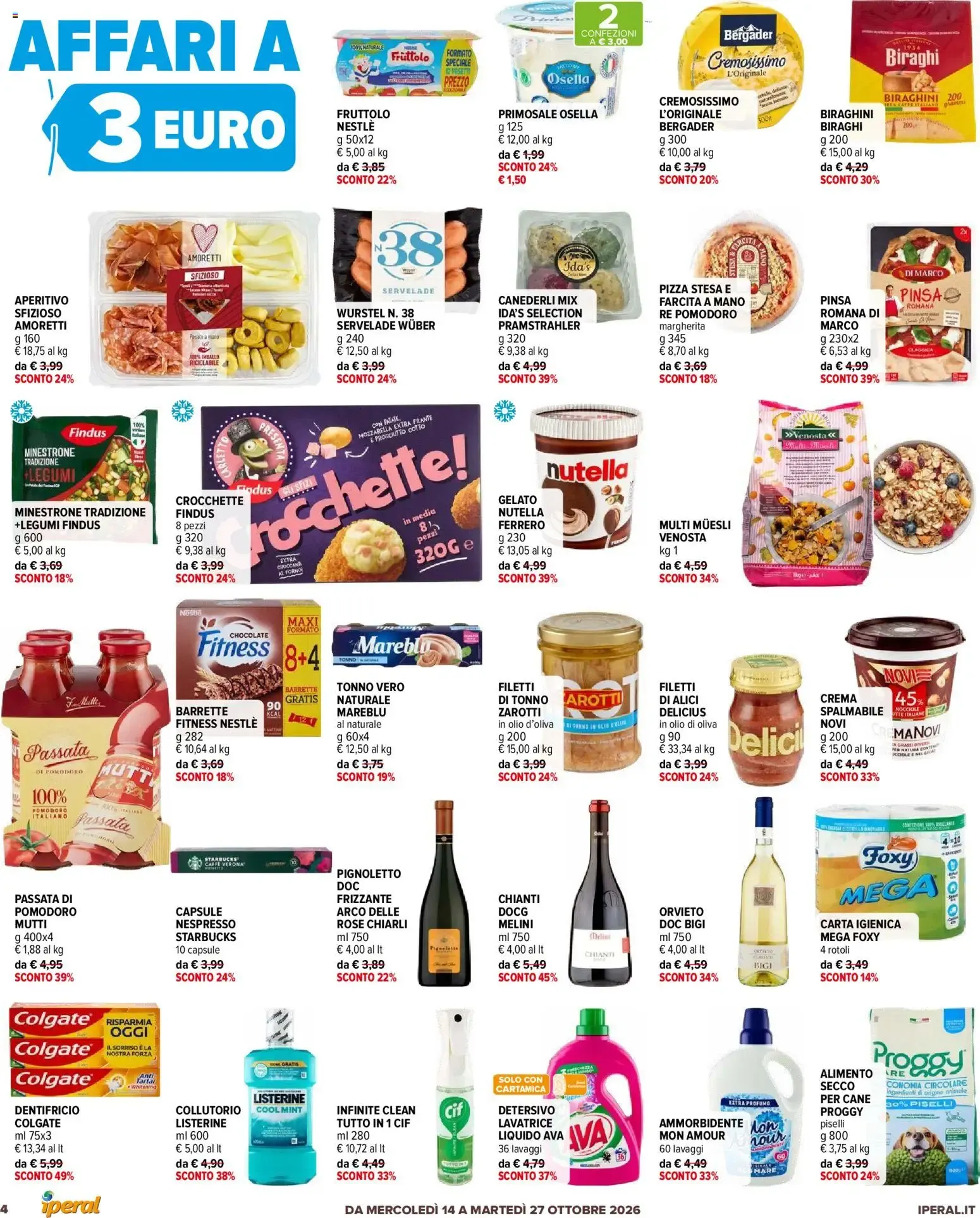 Iperal Supermercati - Affari a 1, 2, 3 Euro da 14 ottobre a 27 ottobre di 2026 - Pagina del volantino 4