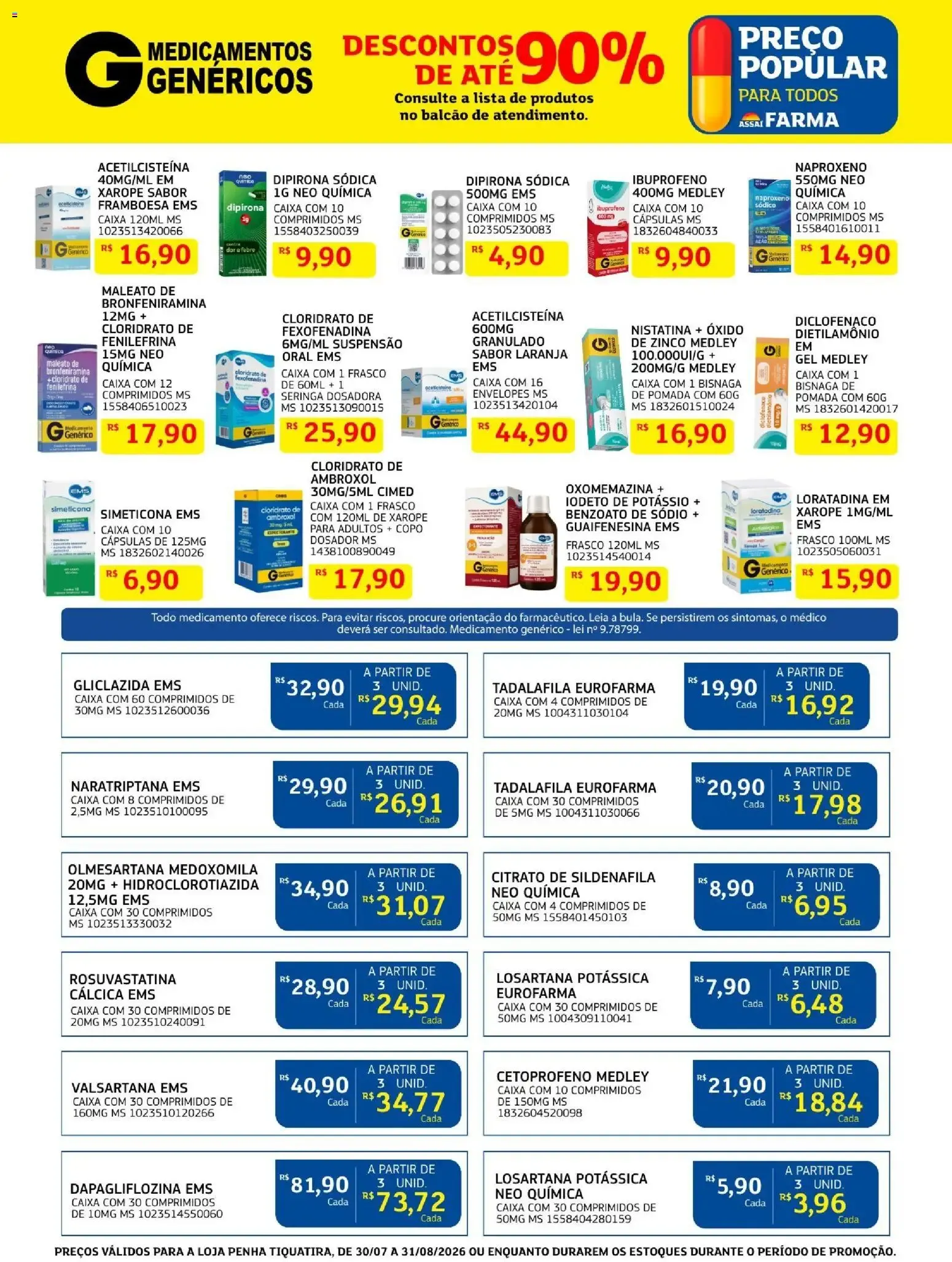 Encarte de Assaí Farma - Grandes Ofertas de Inauguração 30 de julho até 31 de agosto 2026 - Pagina 7