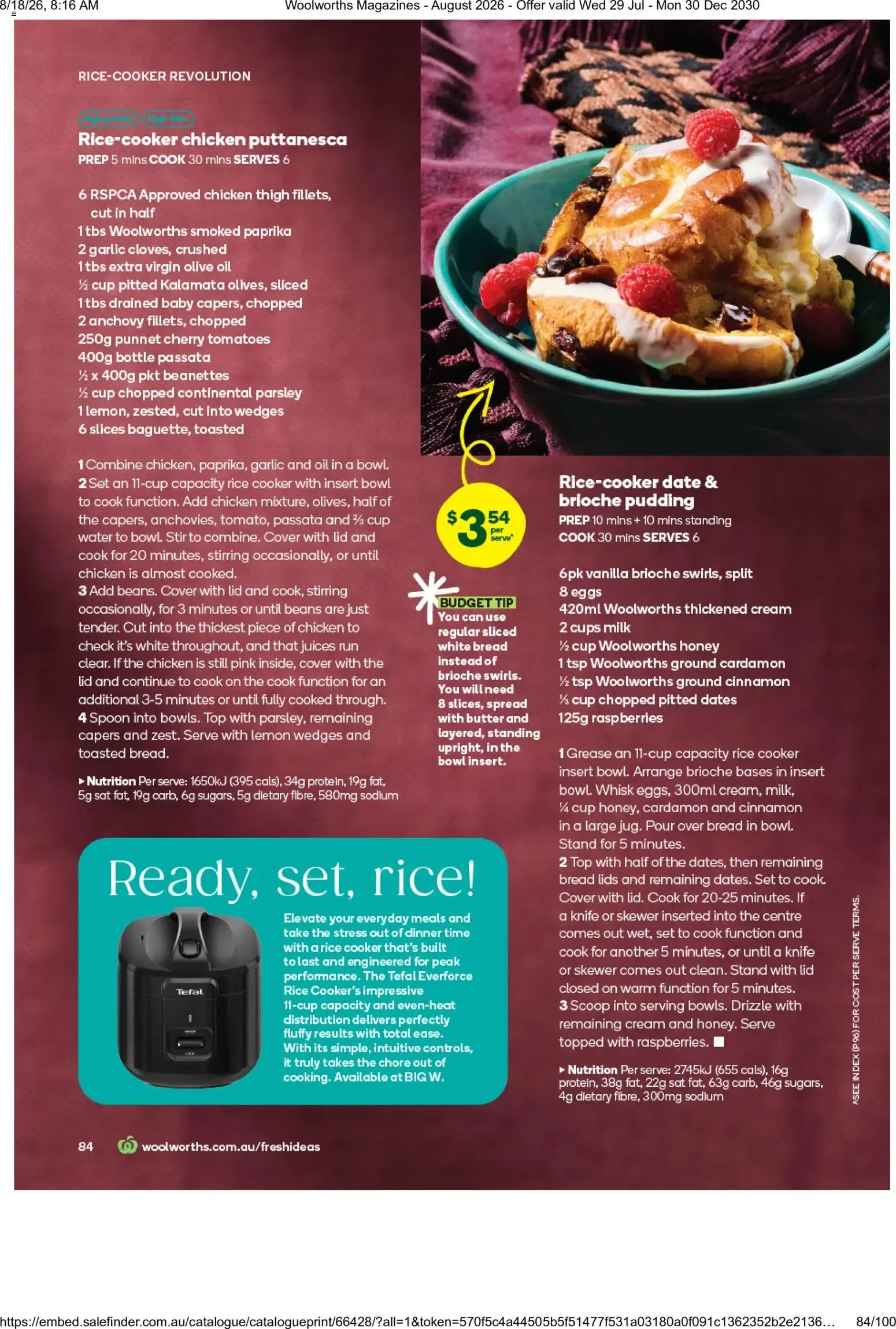 Woolworths Fresh Ideas - August 2026 - Catalogue valid from 29 July to 30 December 2030 - page 84