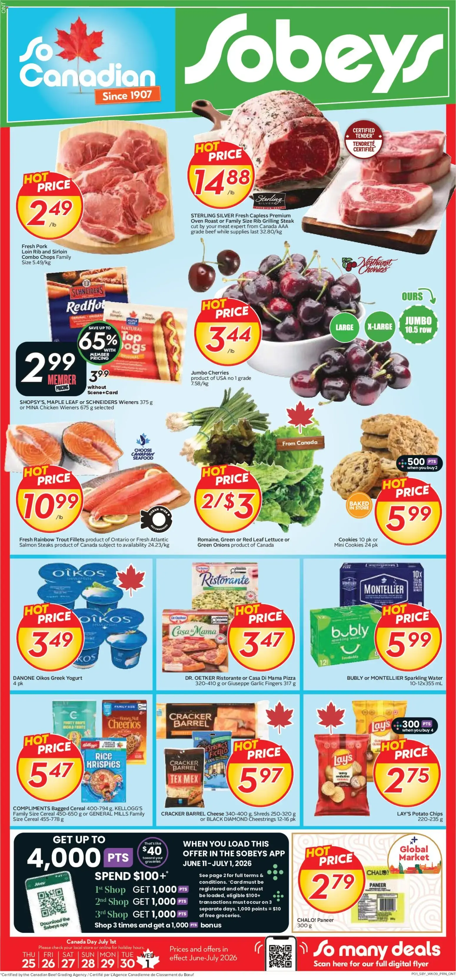 Sobeys weekly flyer / circulaire from Jun 25, 2026 > weekly specials & deals