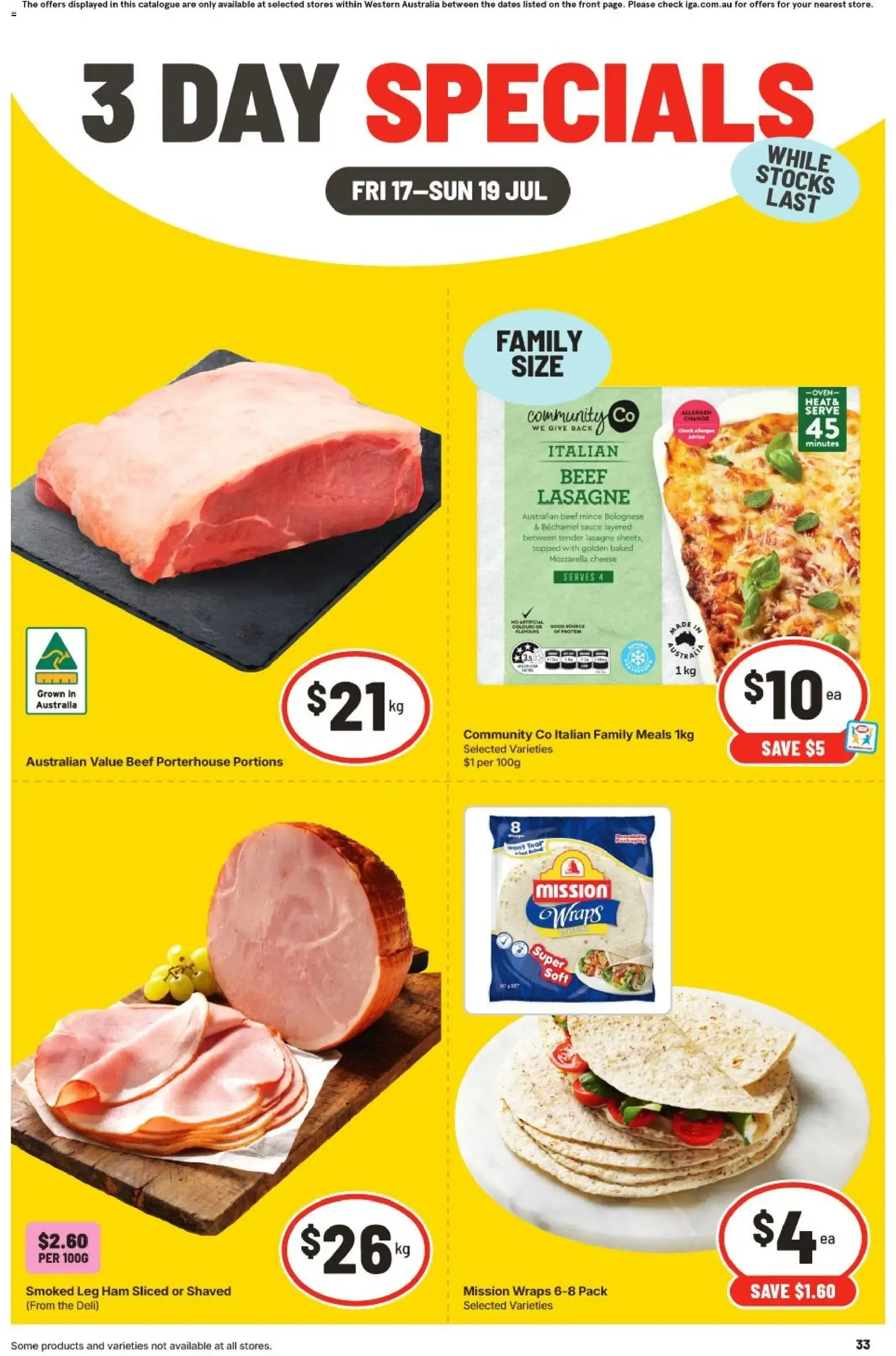 3 DAY SPECIALS - Catalogue valid from 17 July to 19 July 2026 - page 1