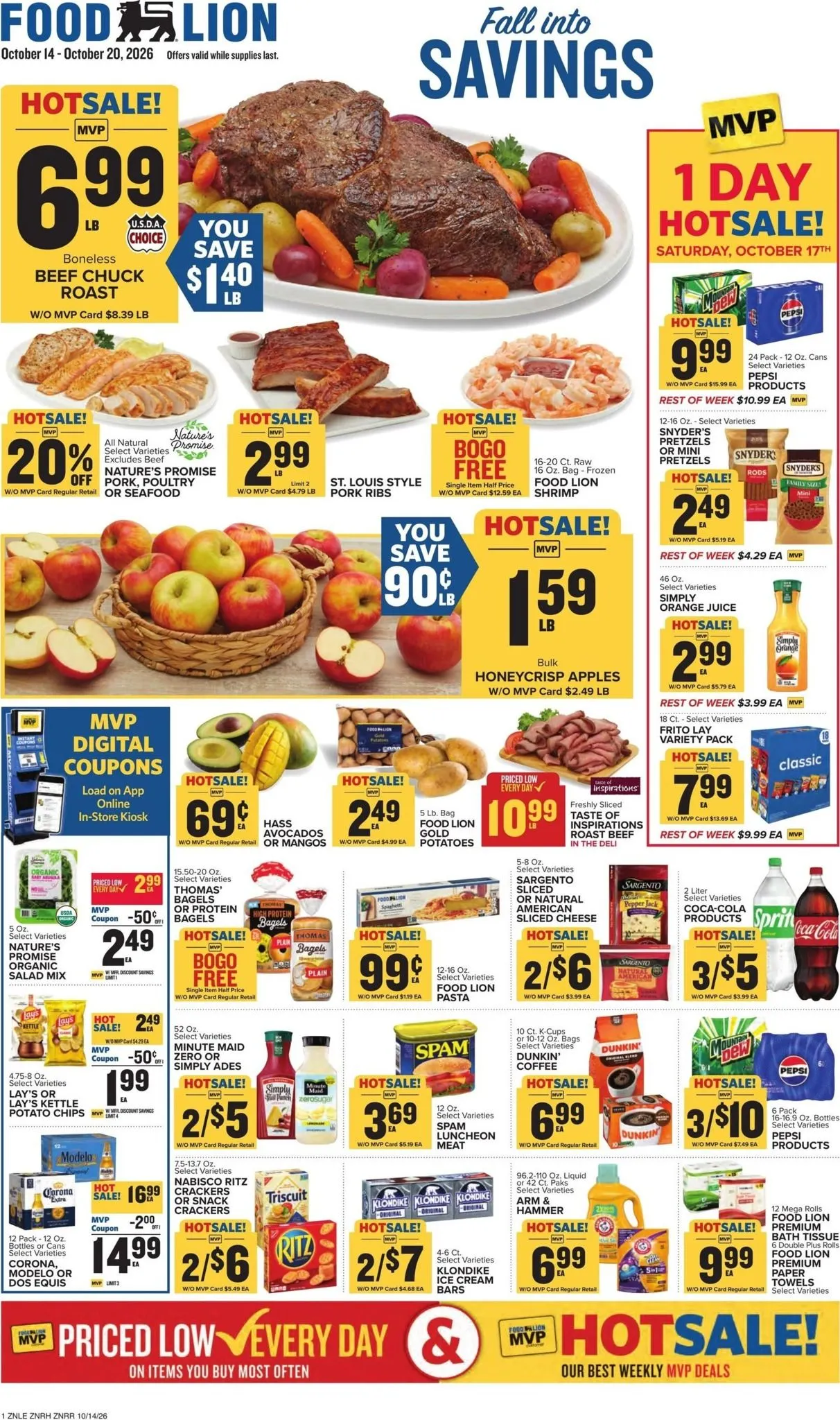 Weekly ad Future Food Lion flyer valid from Wednesday 10/14/2026 to Tuesday 10/20/2026 from October 14 to October 20 2026 - Page 1