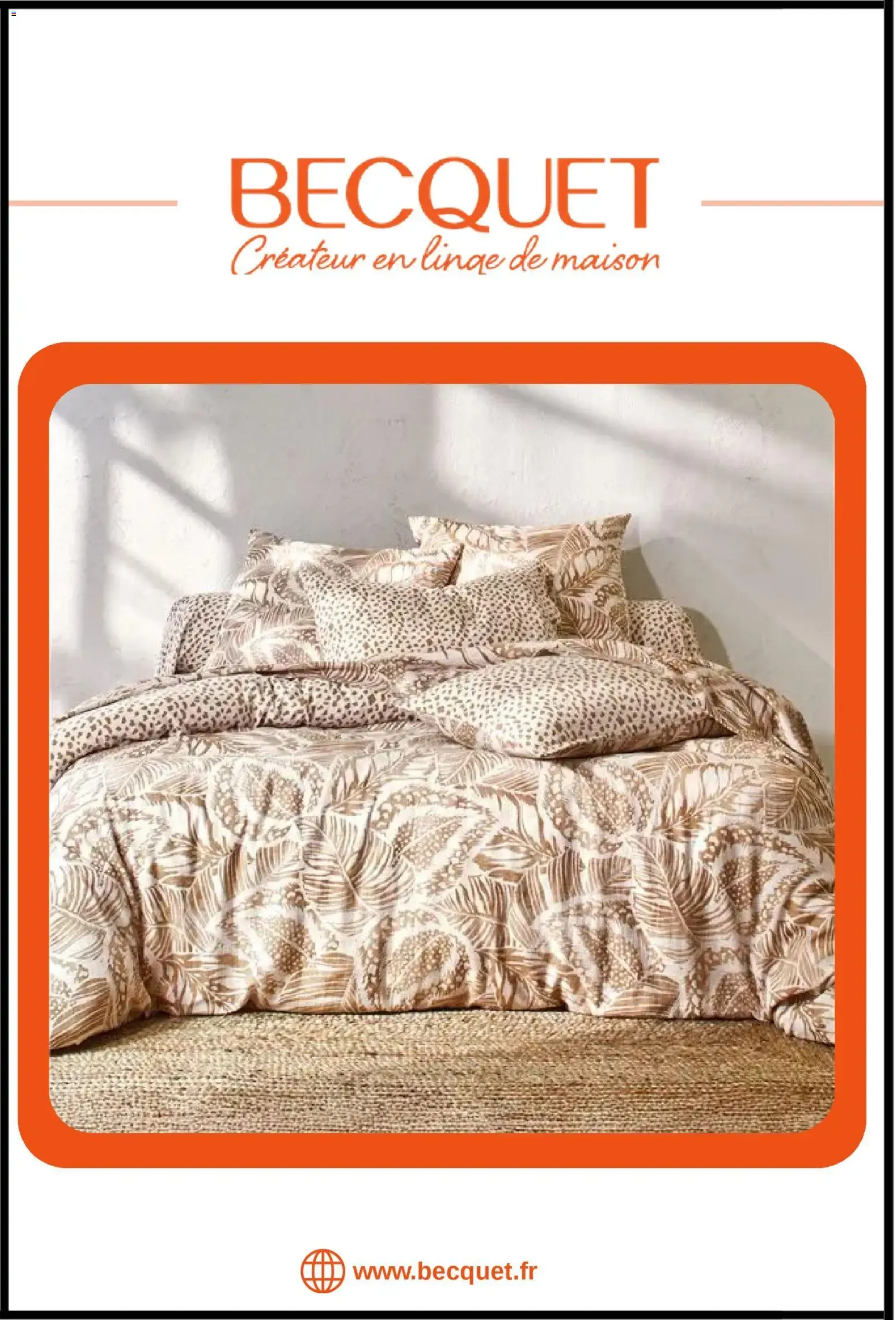 BECQUET Créateur en linge de maison du 10 avril au 17 juin 2026 - Catalogue page 1