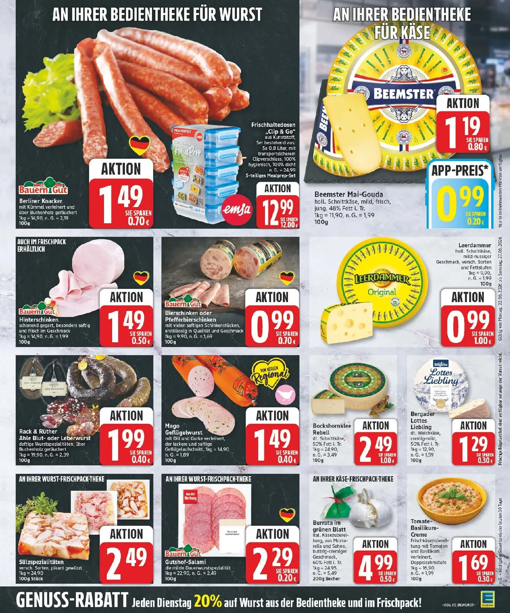 Edeka - Mega Preis der Woche! Prospekt – von Montag 22.06.2026 bis Samstag 27.06.2026 von 22. Juni bis 27. Juni 2026 - Prospekt seite 5