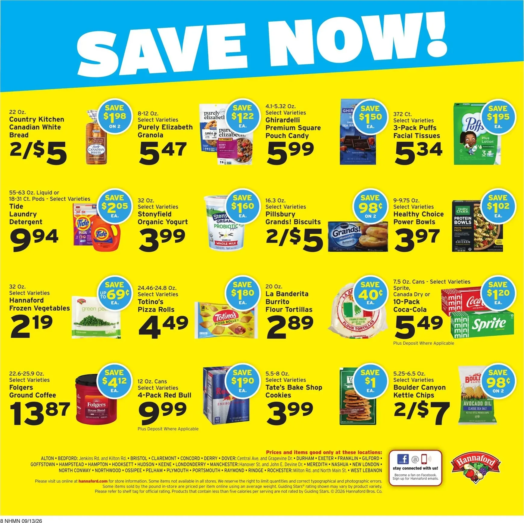 Weekly ad Current Hannaford leaflet valid from Sunday 09/13/2026 to Saturday 09/19/2026 from September 13 to September 19 2026 - Page 8