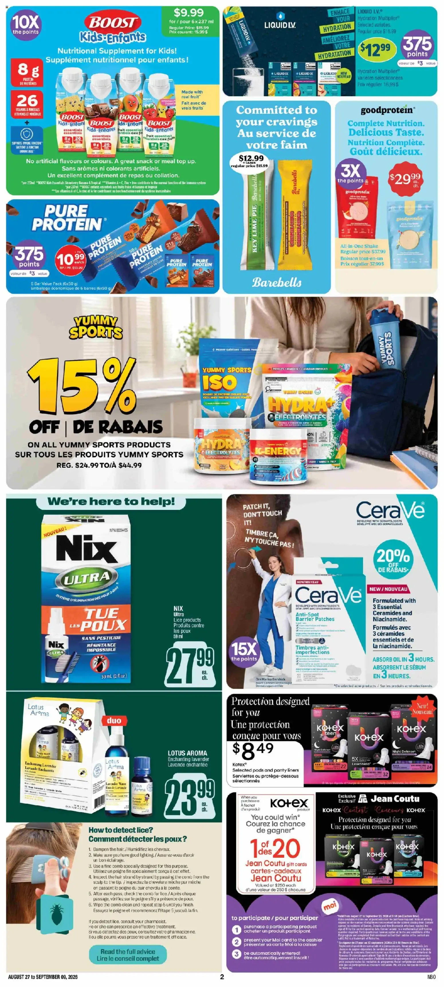 Jean Coutu - Encart Pharma from Aug 27, 2026 > weekly specials & deals from August 27 to September 9 2026 - flyer page 2