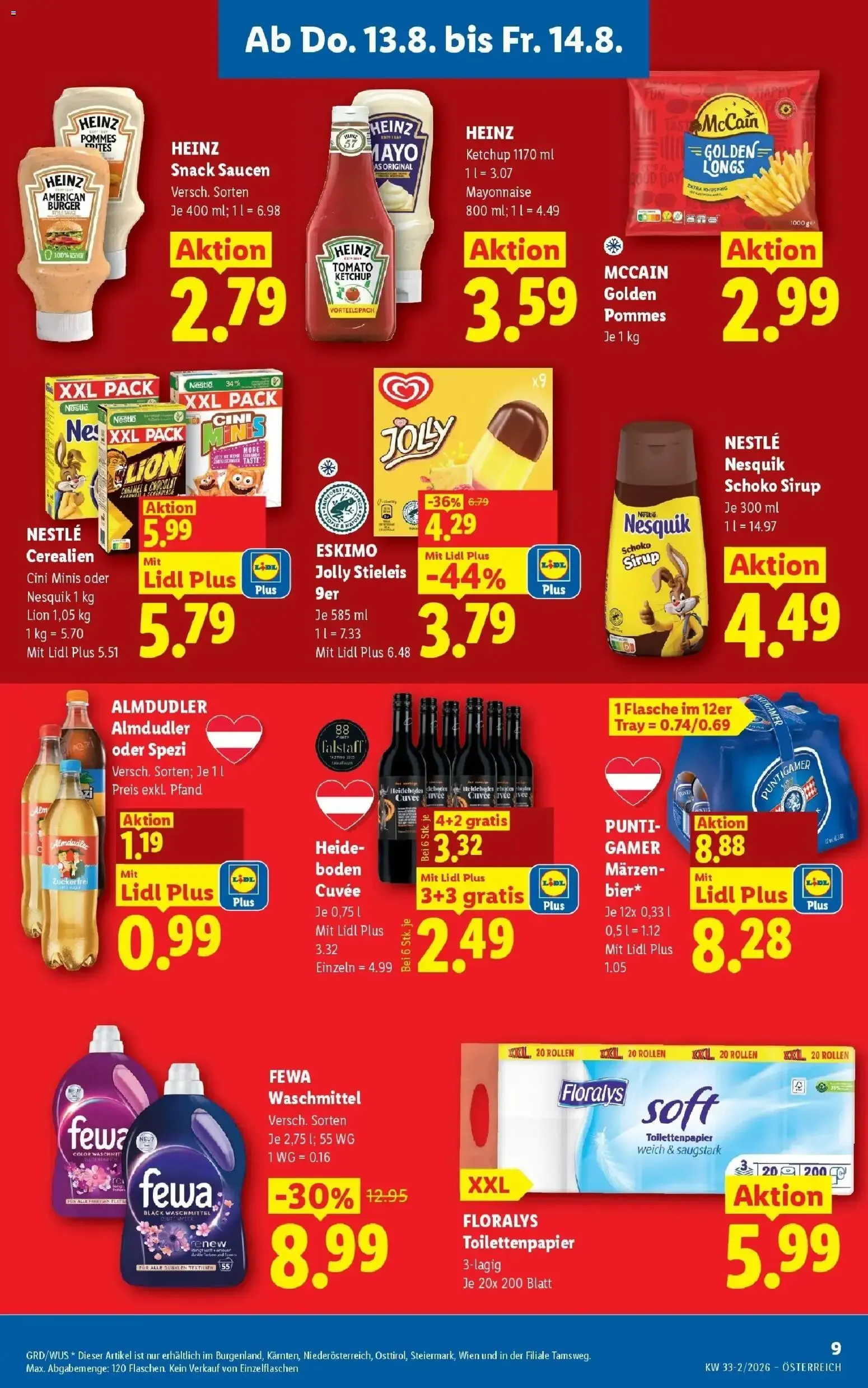 Lidl Plus Österreichs günstigste Preise von 13. August bis 14. August 2026 - Flugblätt seite 11