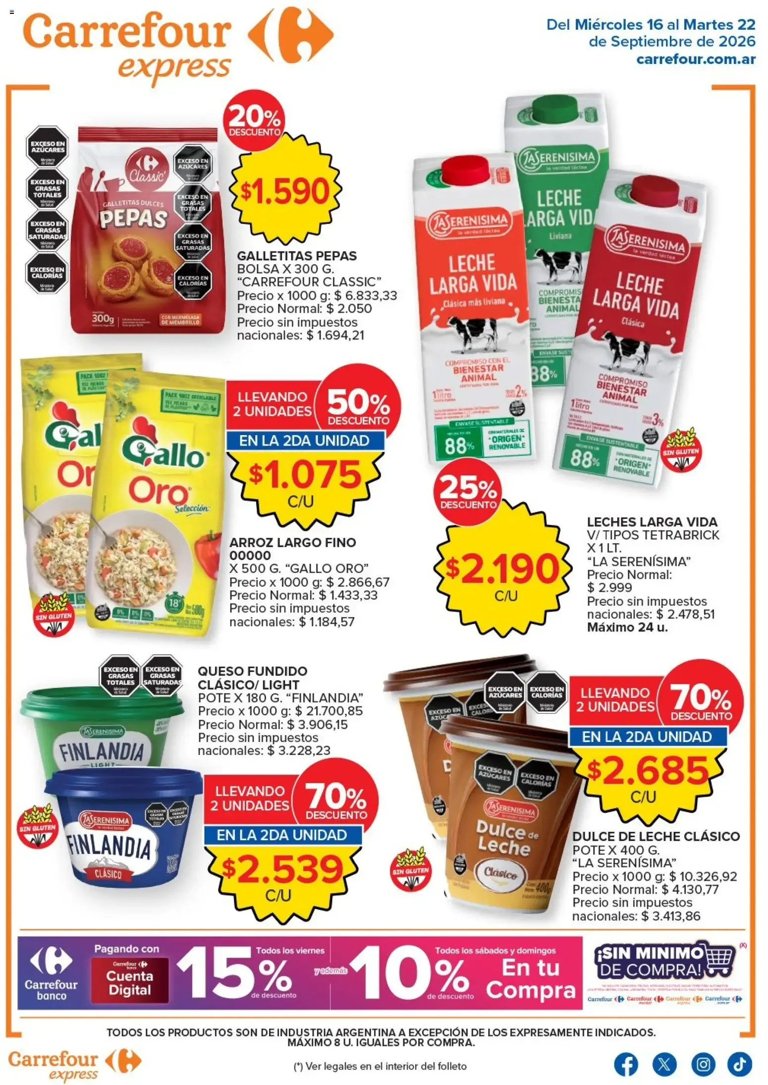 Ofertas de Carrefour - Carrefour Express Ofertas || del 16/09/2026 - 22/09/2026 || Promociones 16 de septiembre al 22 de septiembre 2026 - Página 1 del catálogo