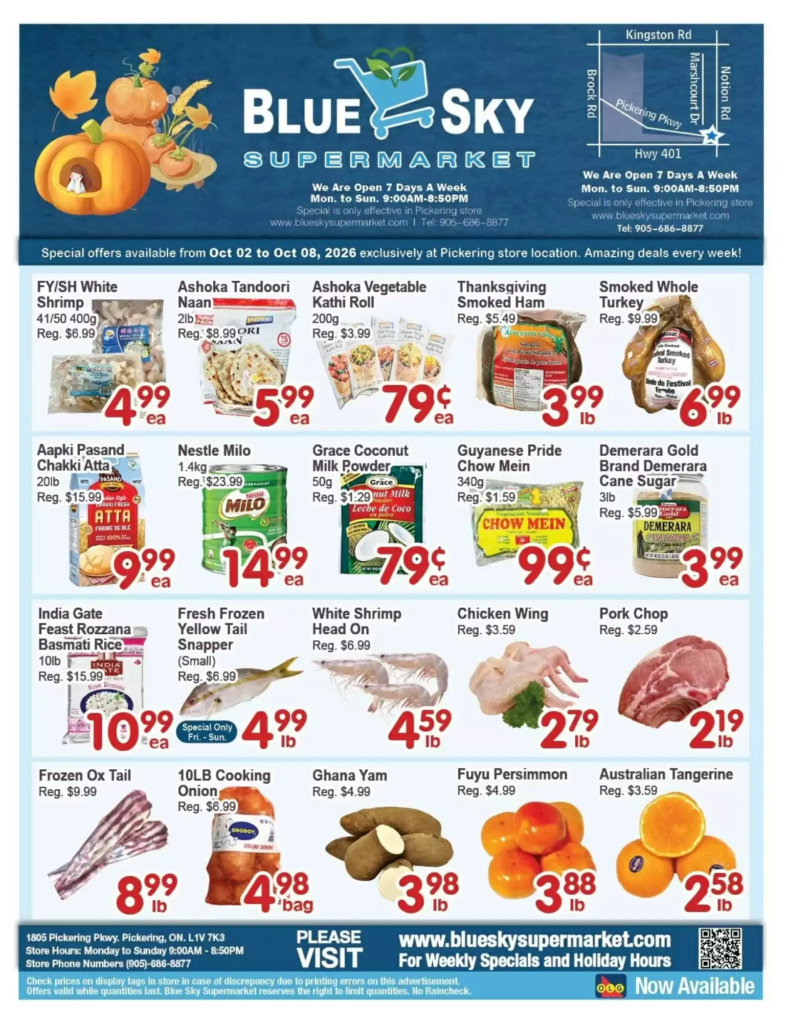 Blue Sky Supermarket flyer week 40 from October 2 to October 8 2026 - flyer page 1