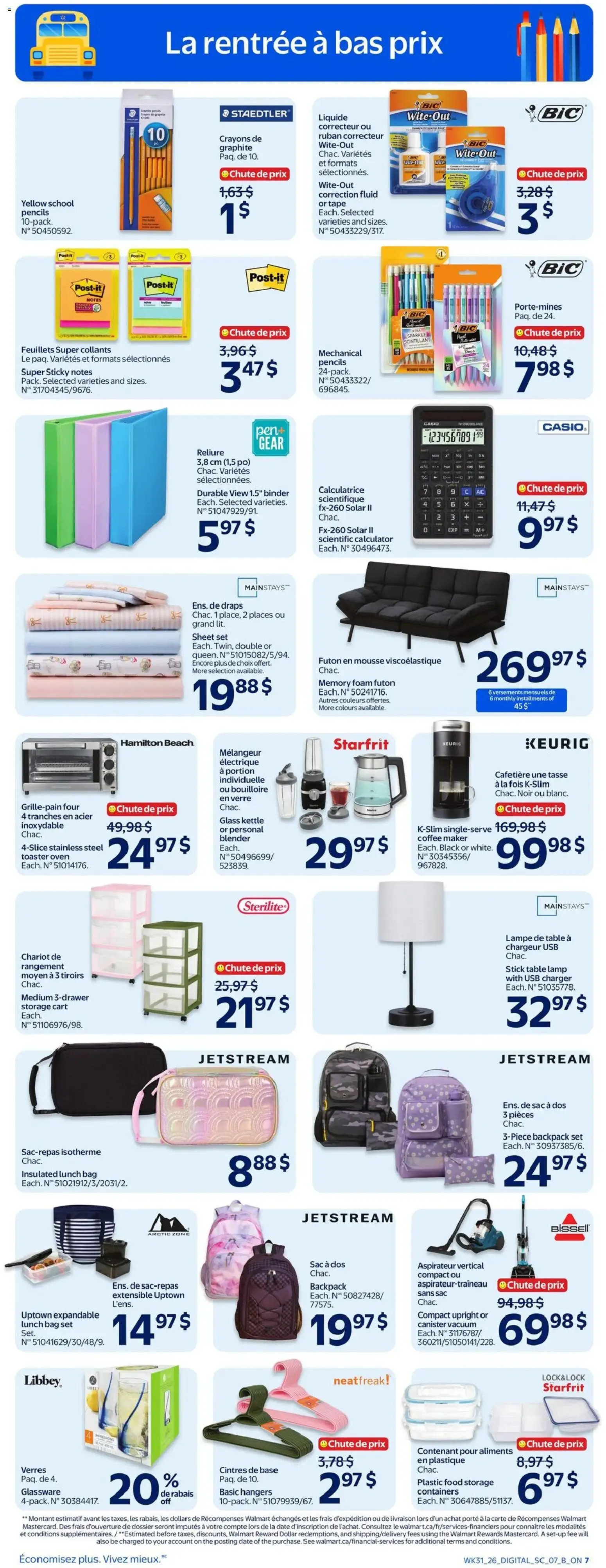Walmart: Économisez plus. Vivez mieux. y La rentrée des classes. from August 27 to September 2 2026 - flyer page 11