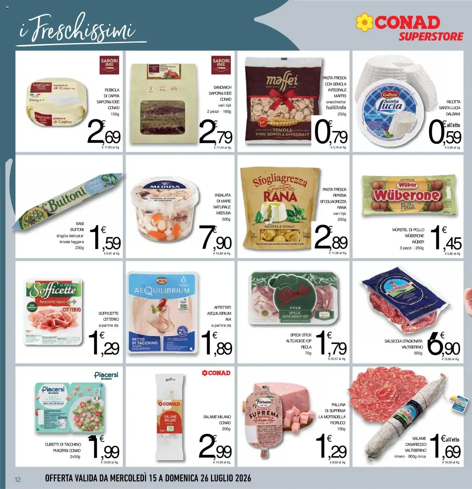Volantino Conad dal 15/07/2026 > Anteprima da 15 luglio a 26 luglio di 2026 - Pagina del volantino 12