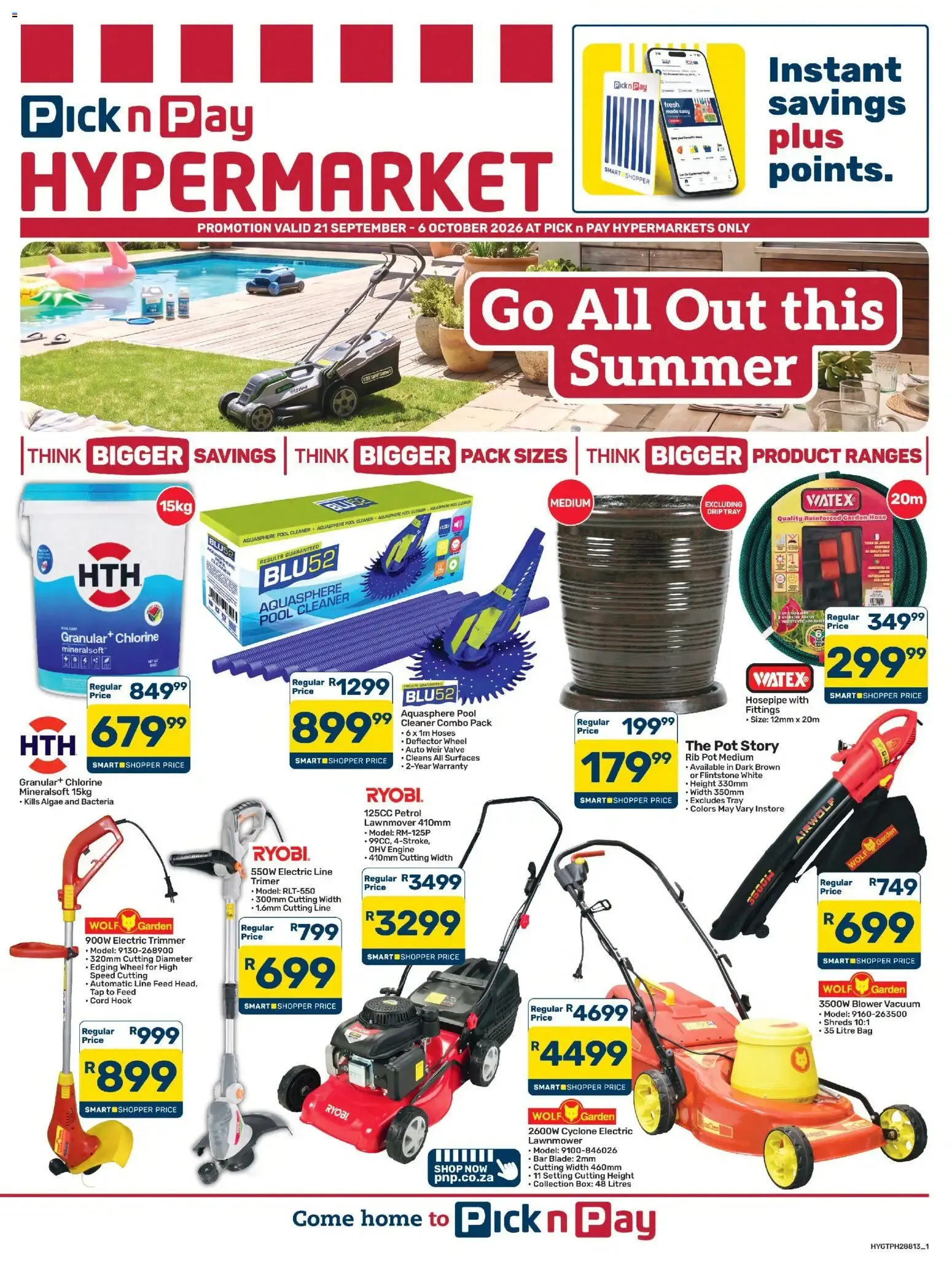 Pick n Pay Hypermarket GMD Summer, Outdoor, Braai, Garden Specials (21/09/2026 - 06/10/2026) Online from 21 September to 6 October 2026 - Catalogue Page 1