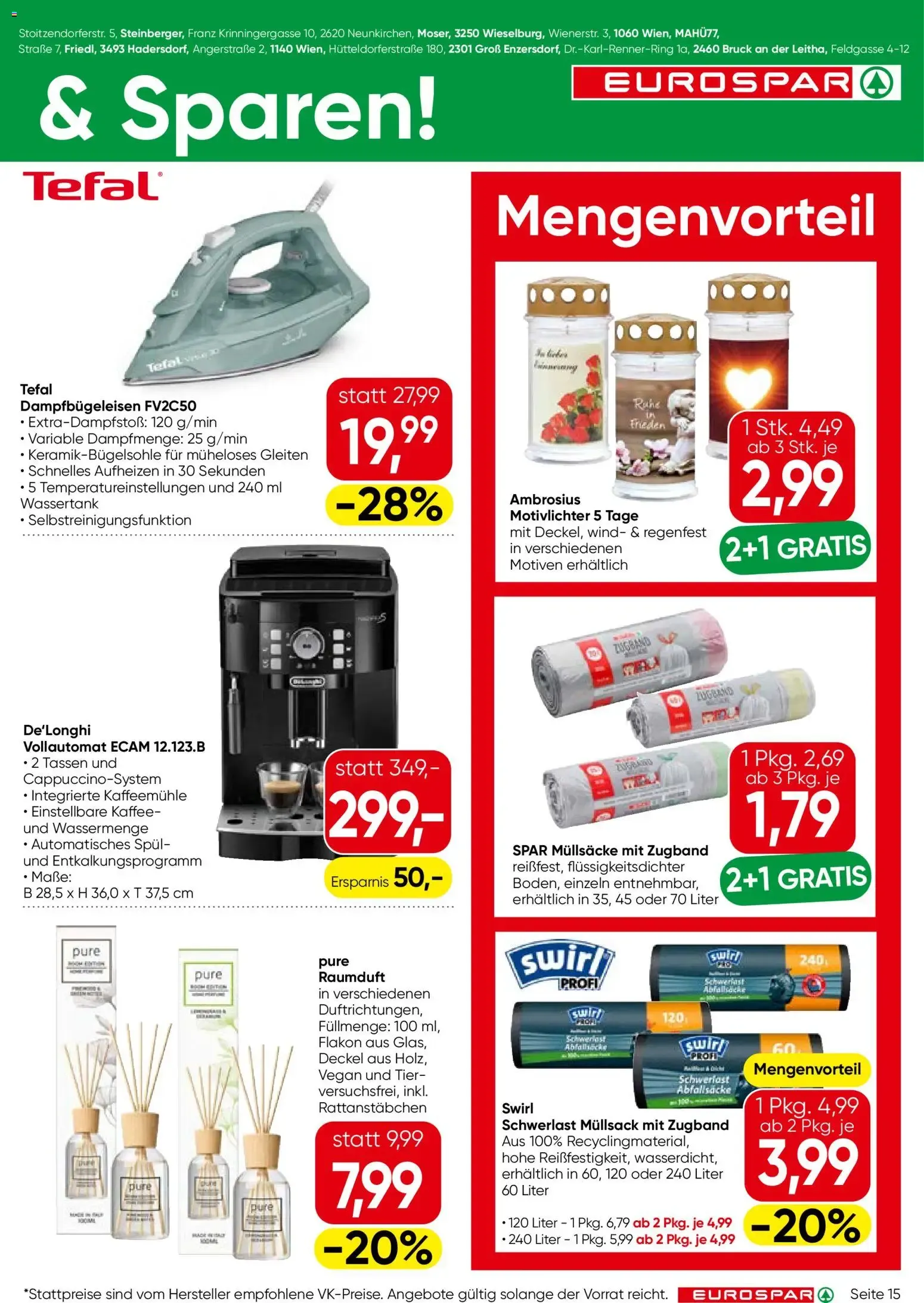 Eurospar Flugblatt von 16.07.2026 - Aktuelle Angebote von 16. Juli bis 29. Juli 2026 - Flugblätt seite  15