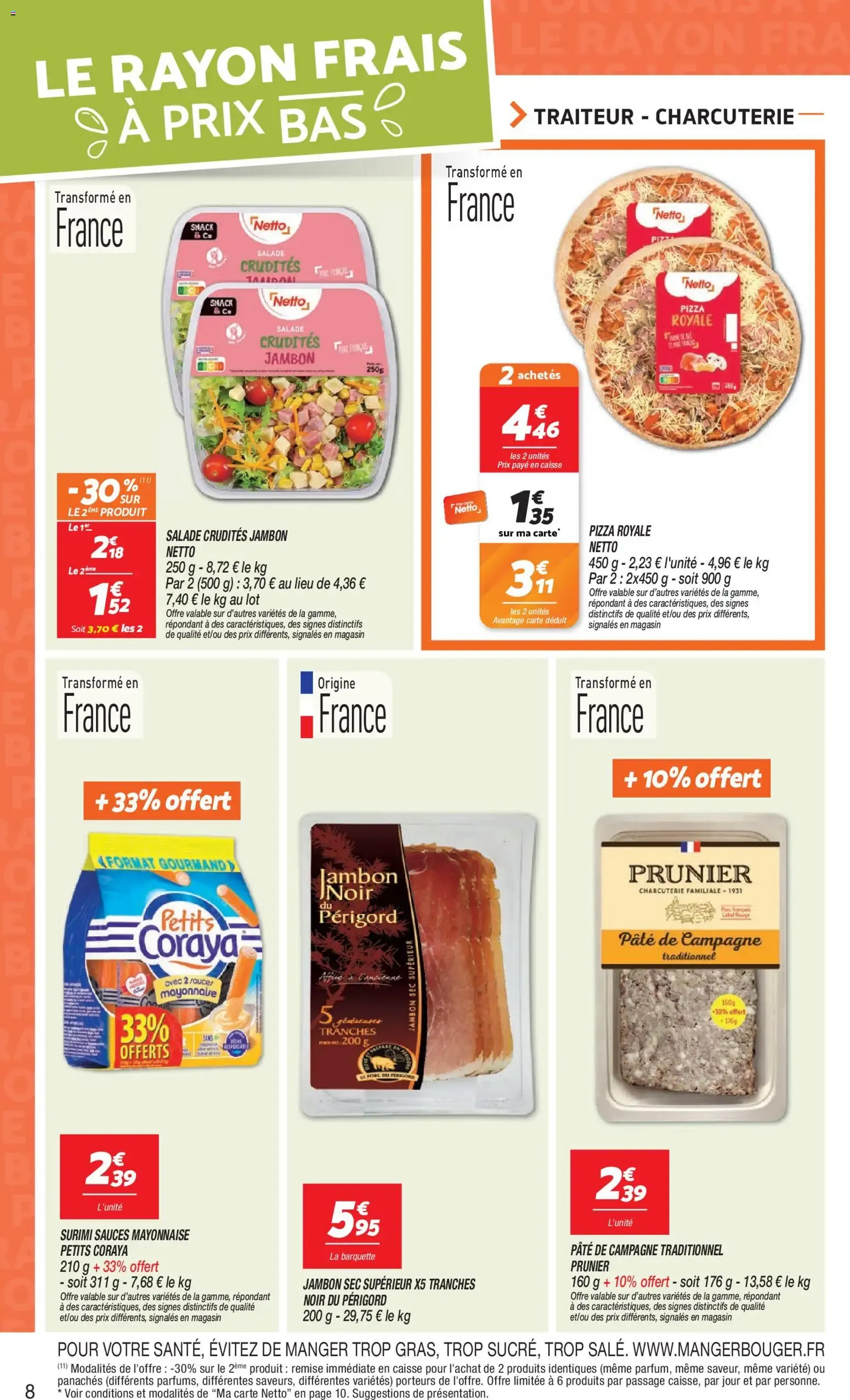 Netto - le rayon frais à prix bas à partir du 28/07/2026 - promo en ligne du 28 juillet au 3 août 2026 - Catalogue page 8