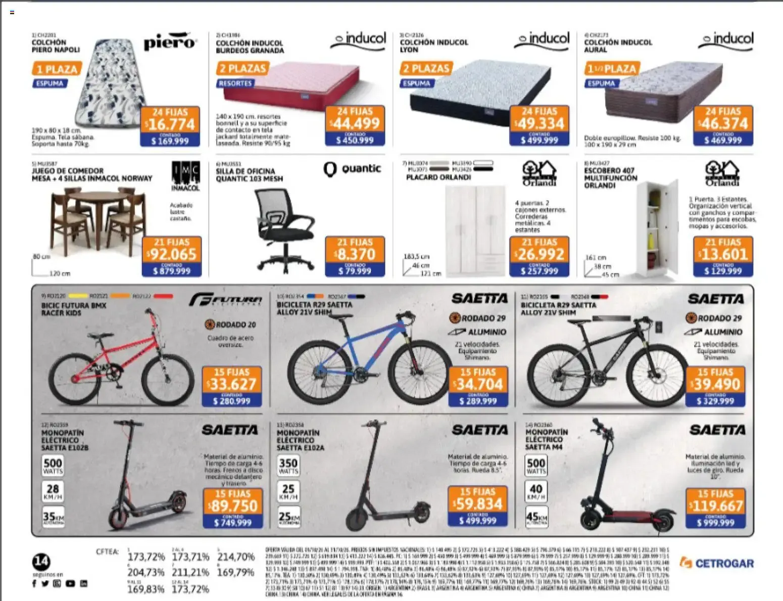 Ofertas de Cetrogar catálogo del 01/10/2026 - 31/10/2026 1 de octubre al 31 de octubre 2026 - Página 14 del catálogo