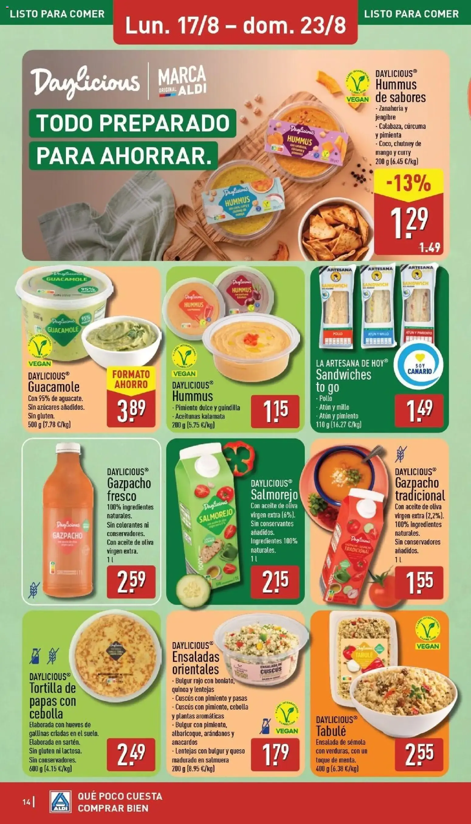 Catálogo de Aldi: Frescura a precios para tirarse a la piscina 17 de agosto al 23 de agosto 2026 - Página 14