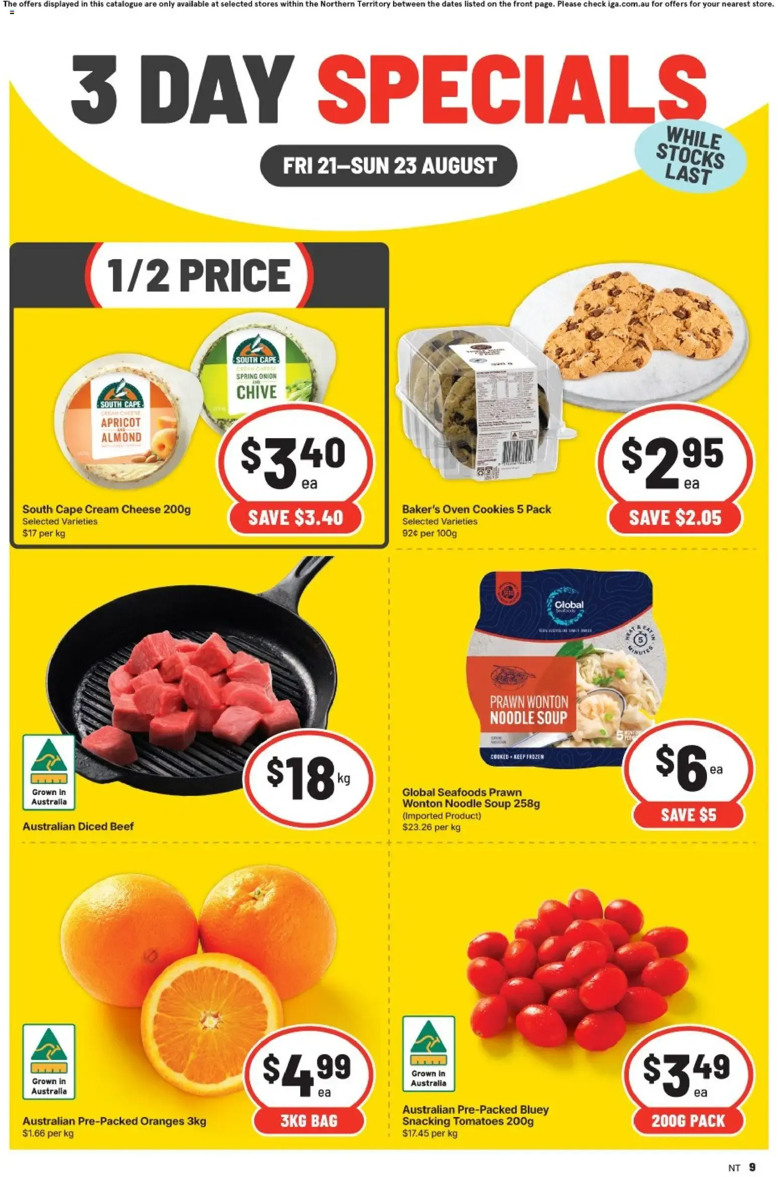 3 Day Specials