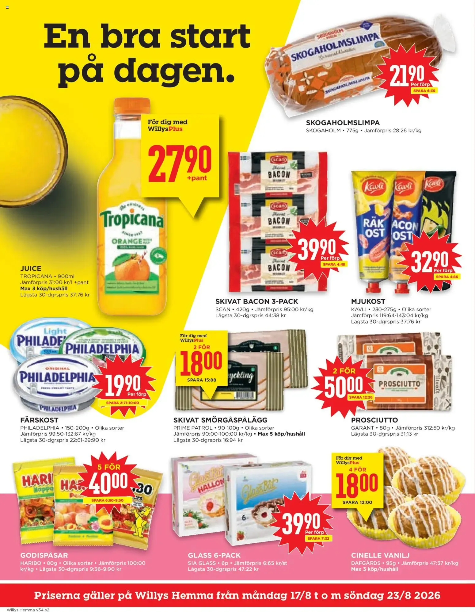 Willys erbjudanden Hemma från 17/08/2026 - 23/08/2026 > Reklamblad nuvarande rabatter från 17 augusti till 23 augusti 2026 - Reklamblad sidor 2