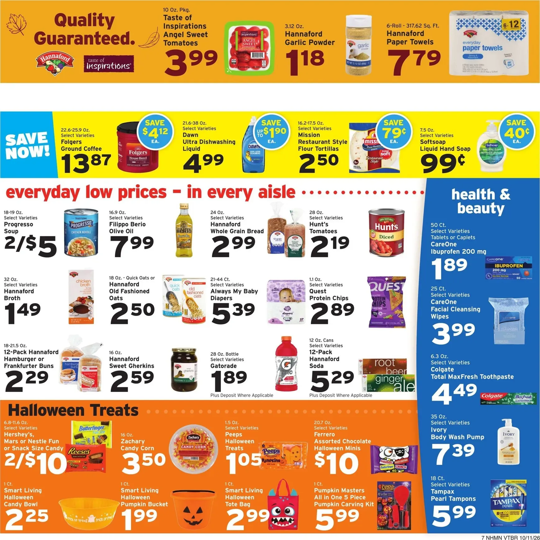 Weekly promotion Current Hannaford leaflet valid from Sunday 10/11/2026 to Saturday 10/17/2026 spanning from October 11 to October 17 2026 - Page 7 for Catalogue 365