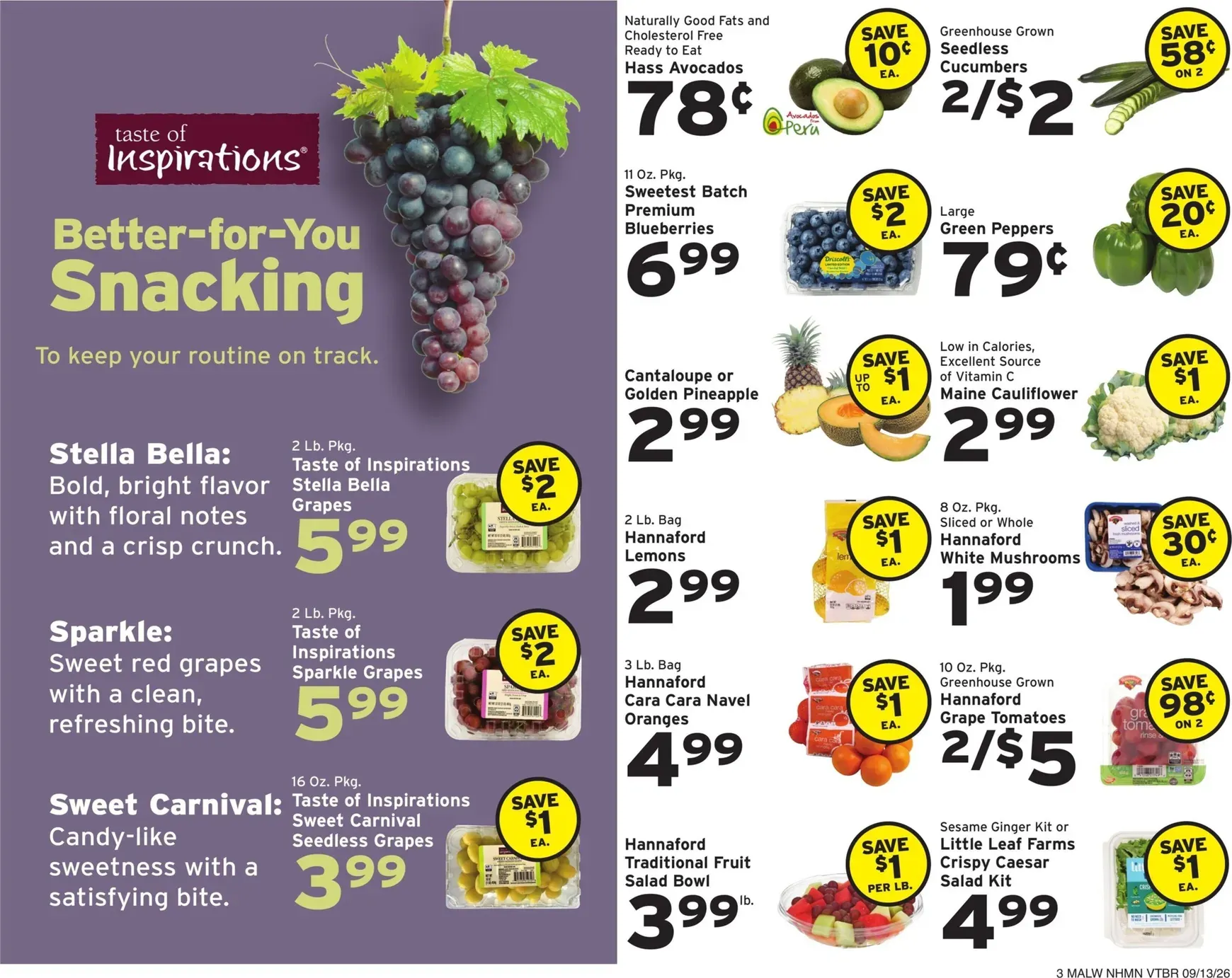 Weekly ad Current Hannaford leaflet valid from Sunday 09/13/2026 to Saturday 09/19/2026 from September 13 to September 19 2026 - Page 3