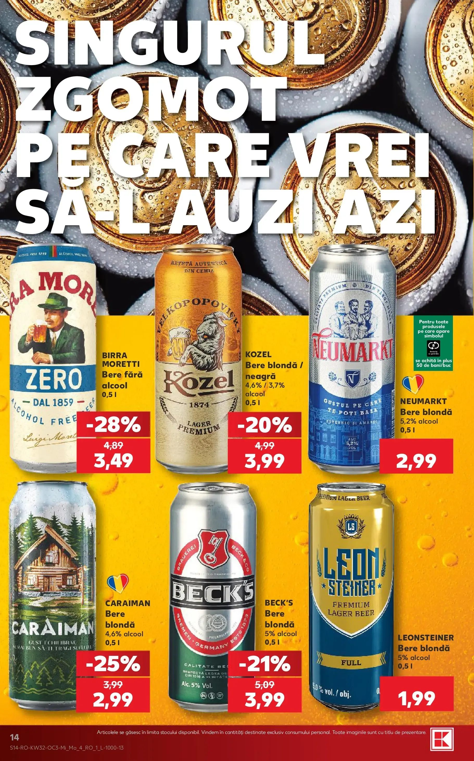 Catalog Kaufland: Un grătar reușit și berea potrivită de la 5 august până la 11 august 2026 - Revista Pagina 14