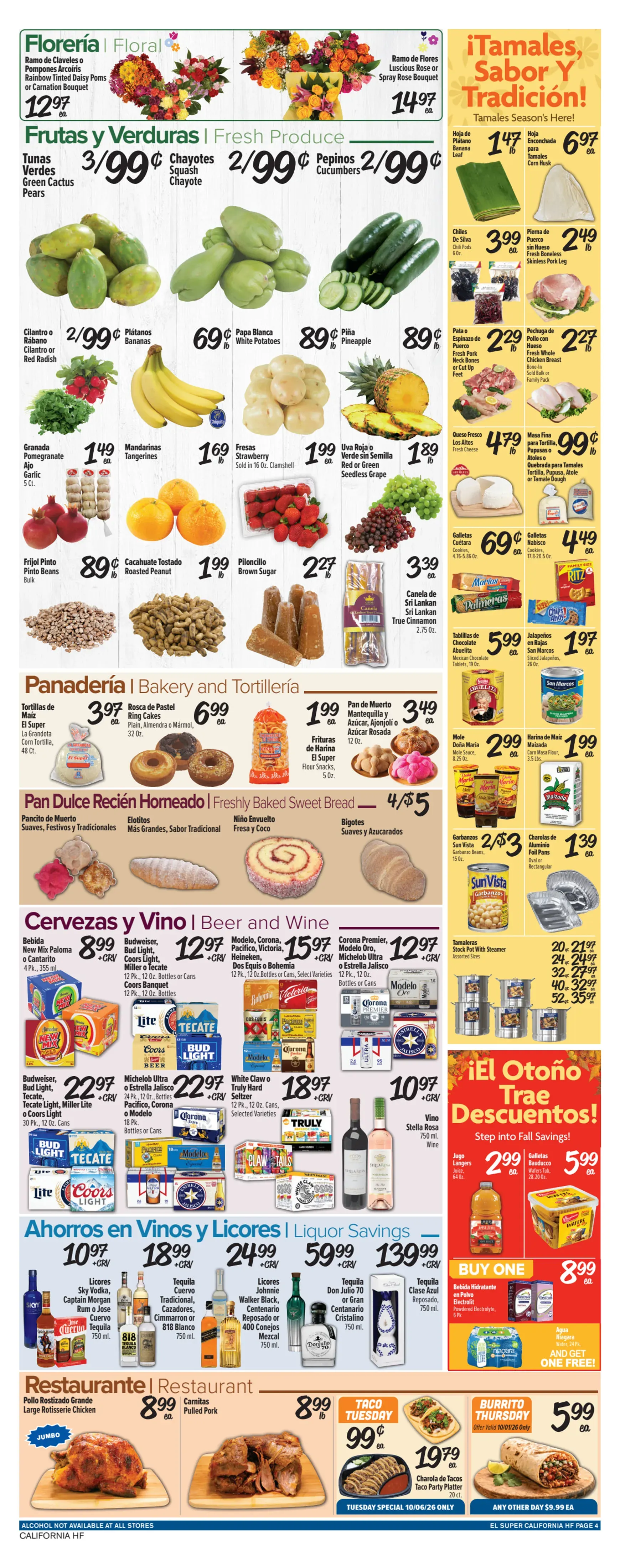 Weekly ad Current El Super leaflet valid from Wednesday 09/30/2026 to Tuesday 10/06/2026 from September 30 to October 6 2026 - Page 4