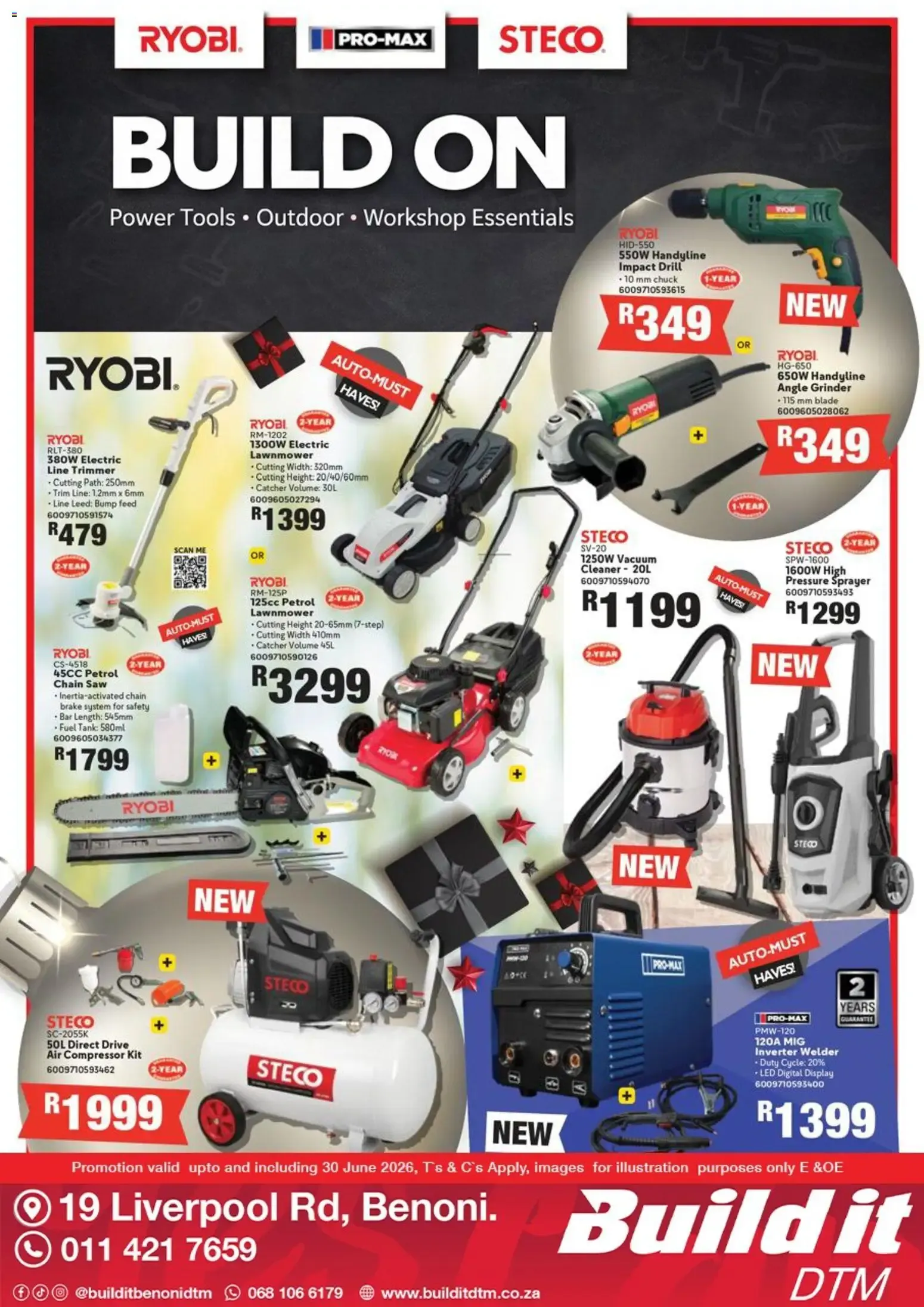 Build It Gauteng - Ryobi Promotion (02/06/2026 - 30/06/2026) Online from 2 June to 30 June 2026 - Catalogue Page 1