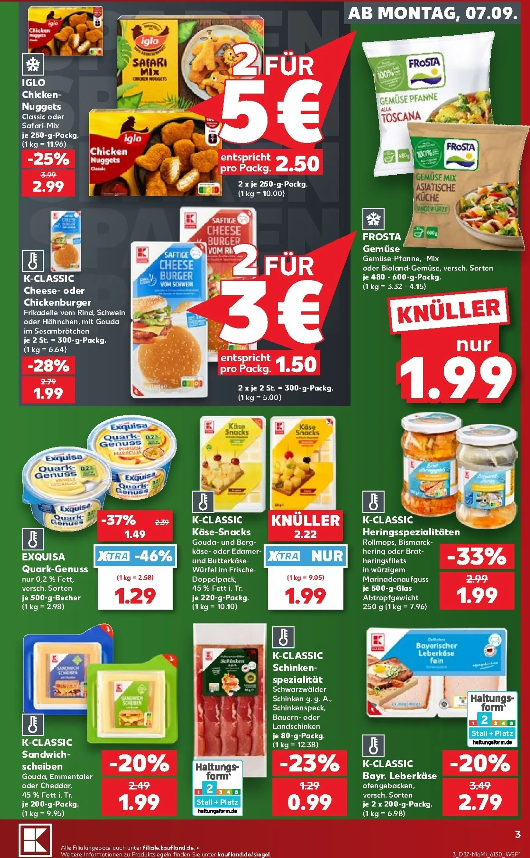 Kaufland - Richtig Sparen Prospekt nächste Woche – von Montag 07.09.2026 bis Mittwoch 09.09.2026 von 7. September bis 9. September 2026 - Prospekt seite 3