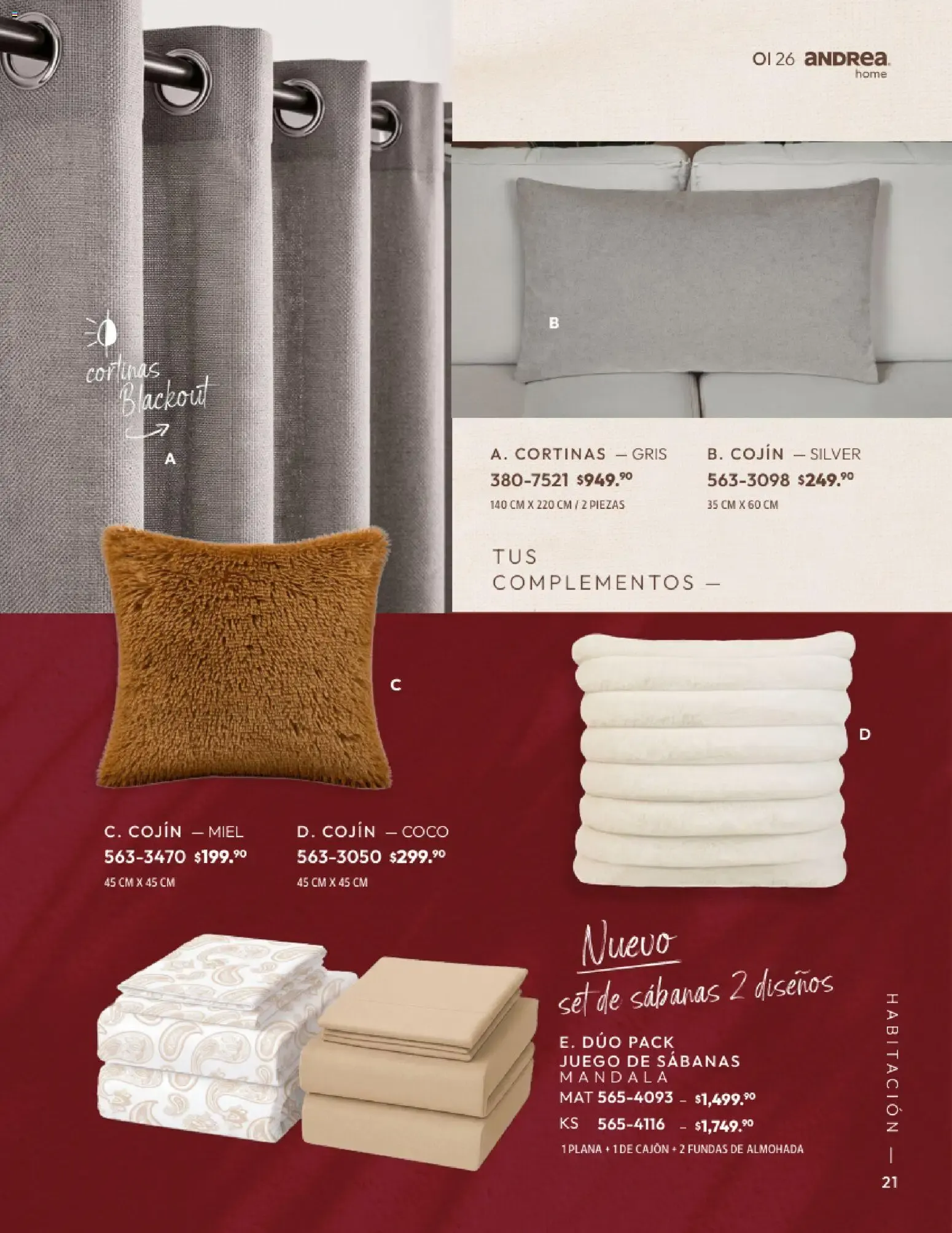 Catálogo de Andrea Home: Otoño - Invierno 2026 1 de septiembre al 31 de diciembre 2026 - Pagina 21