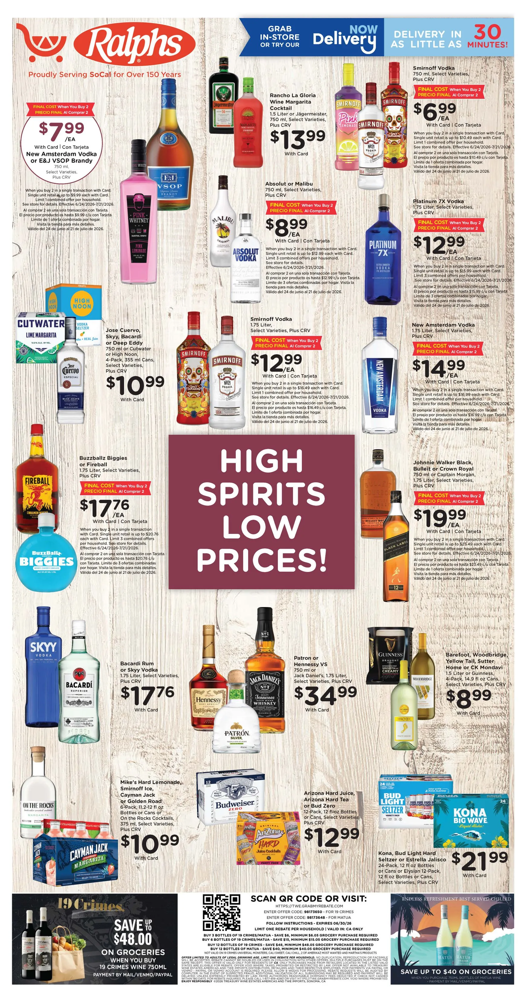 Weekly ad Current Ralphs - Adult Beverage leaflet valid from Wednesday 06/24/2026 to Tuesday 07/21/2026 from June 24 to July 21 2026 - Page 1