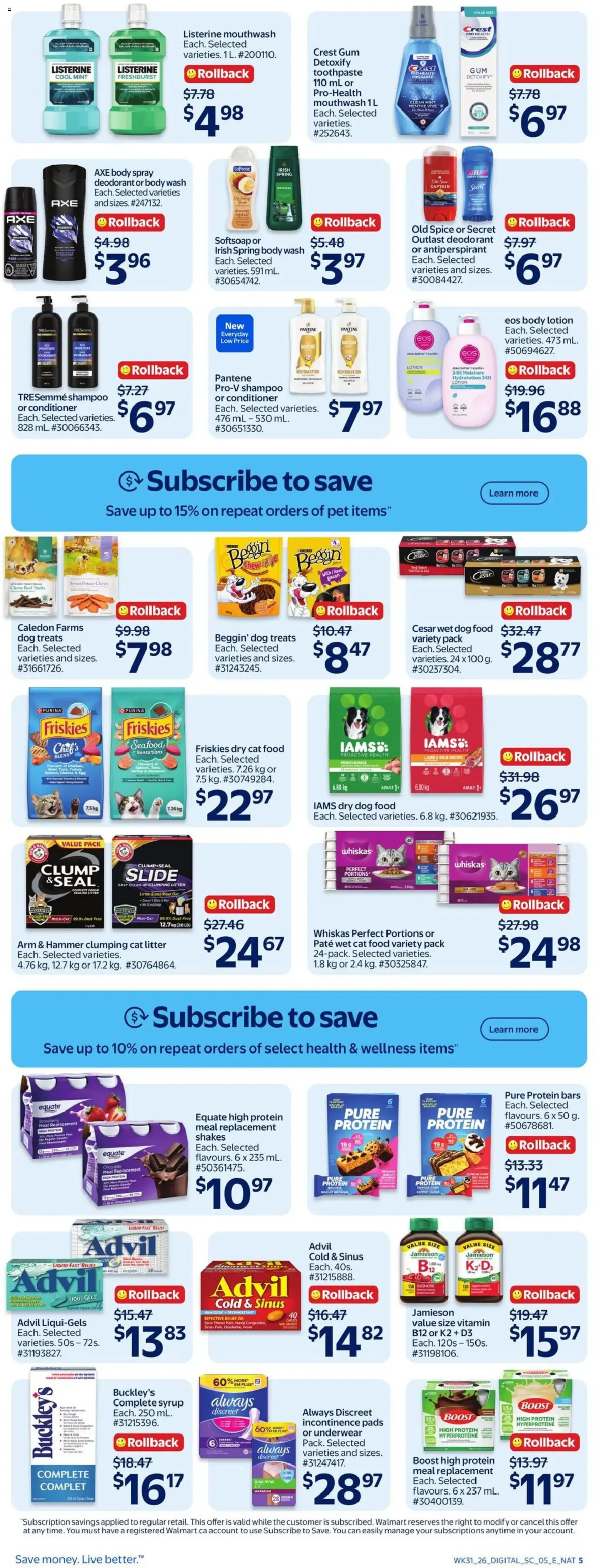 Walmart weekly flyer from Aug 27, 2026 > weekly specials & deals from August 27 to September 2 2026 - flyer page 9