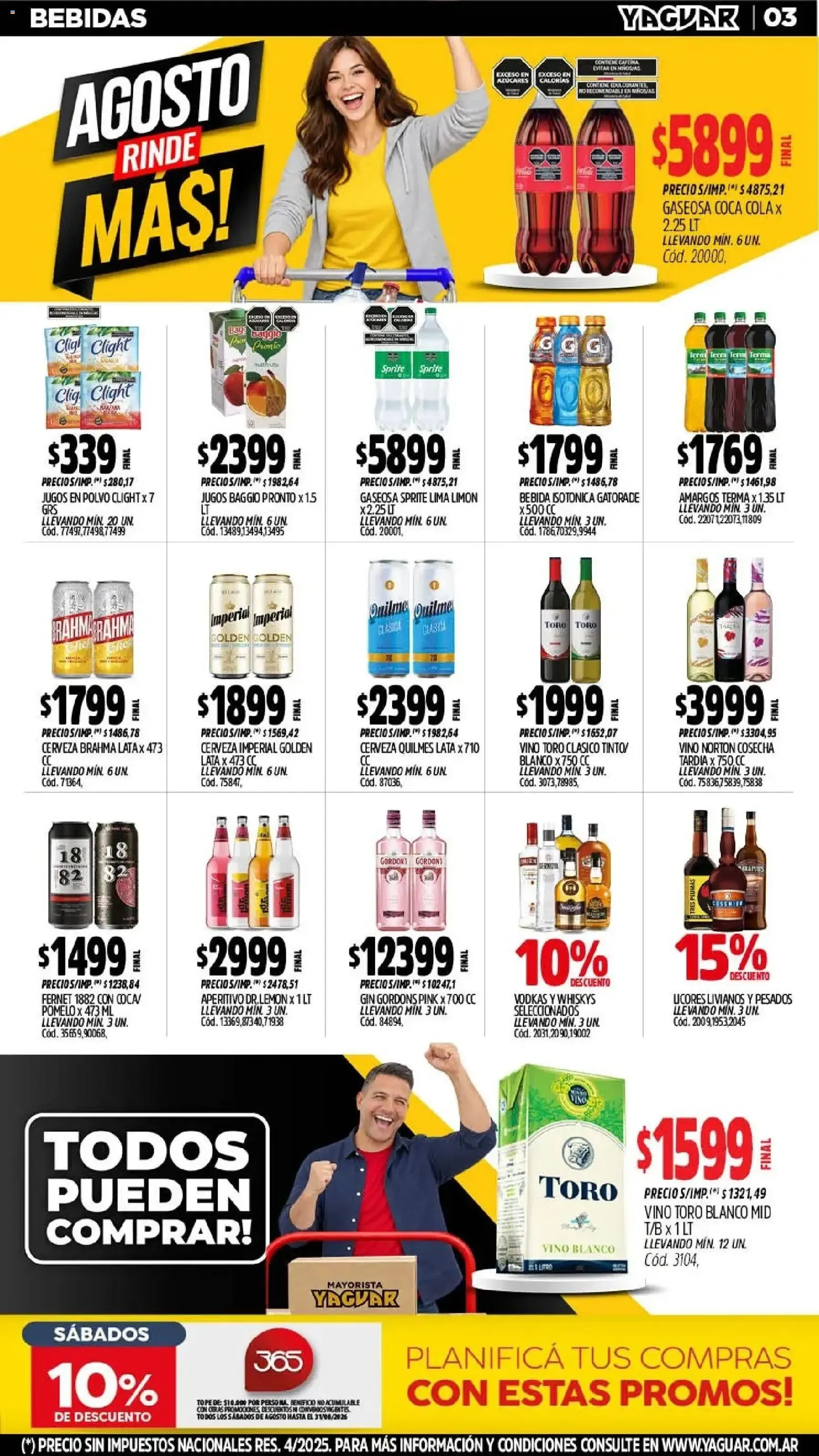 Ofertas de Mayorista Yaguar Agosto Rinde Más! 24 de agosto al 30 de agosto 2026 - Página 3 del catálogo