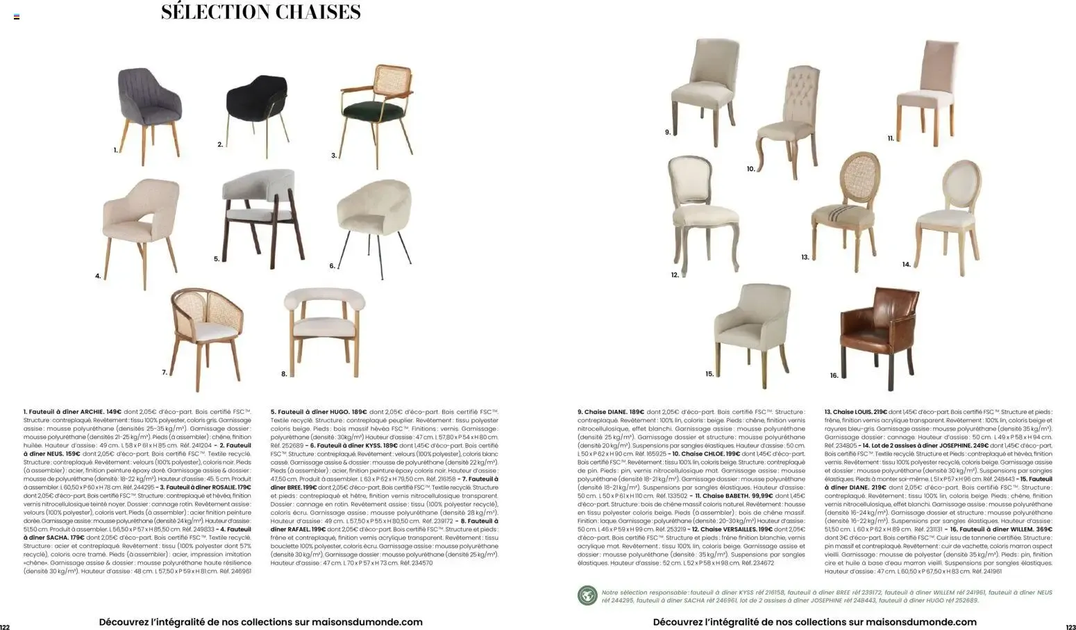 Maisons du Monde - Itinéraire Estival Collection Printemps - Été 2026 du 16 février au 1 septembre 2026 - Catalogue page 62