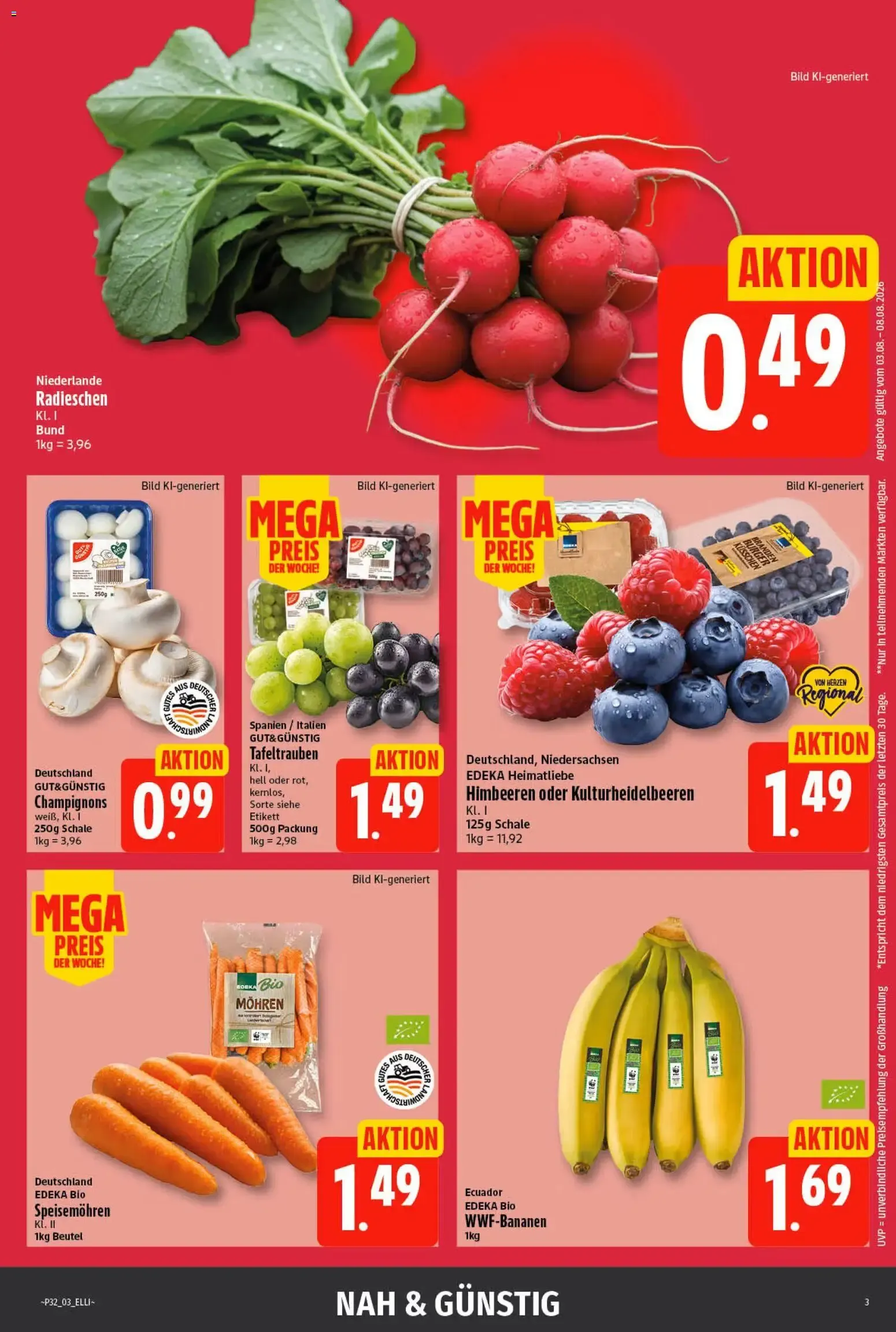 Elli: Der Spar-Wahnsinn geht weiter von 3. August bis 8. August 2026 - Prospekt seite 3